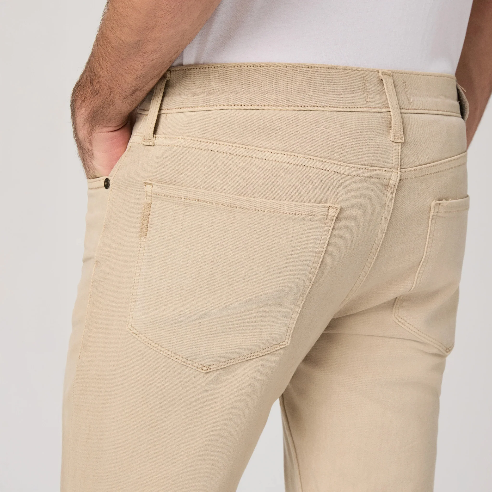 Lennox - Vintage Rose Wood - Beige Transcend Five Pocket Pant - PAIGE - Image 5
