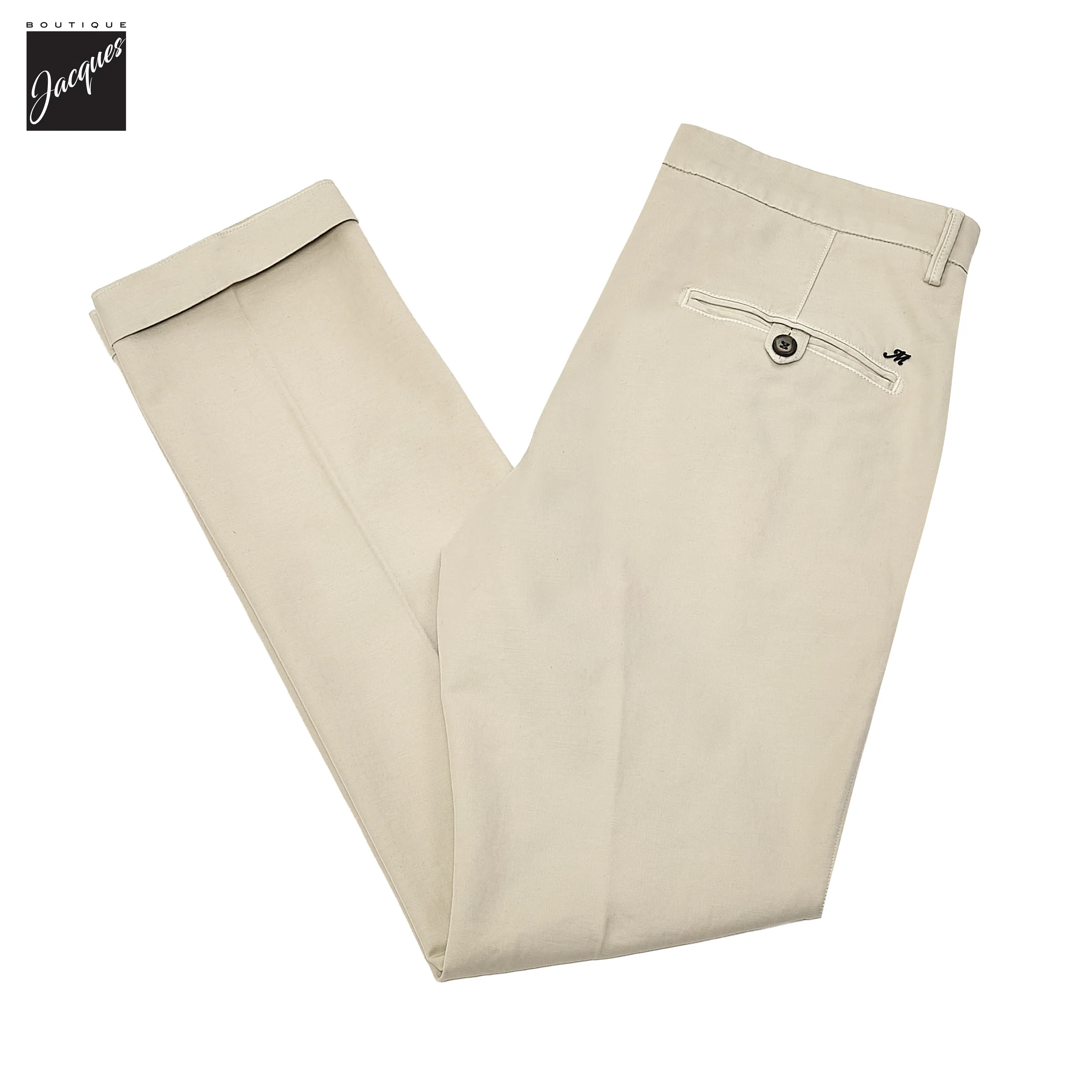 Light Beige Gaberdine Stretch Torino Slim Fit Chino Pants - Mason's - Image 3