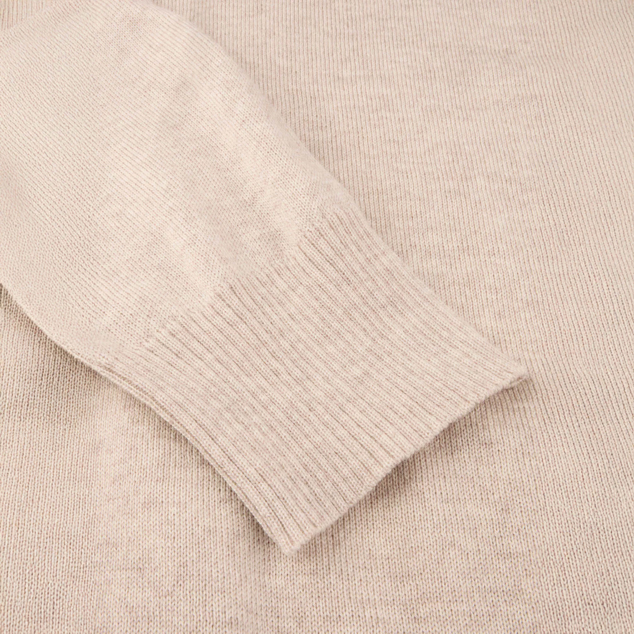 Light Beige Merino Wool Polo Cardigan - Stenstroms - Image 5
