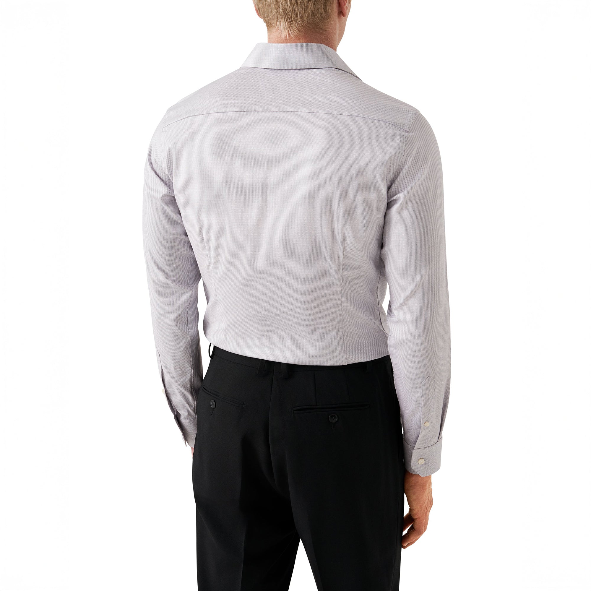 Pale Beige Semi Solid Cotton Tencel™ Lyocell Contemporary Fit Shirt - ETON - Image 5