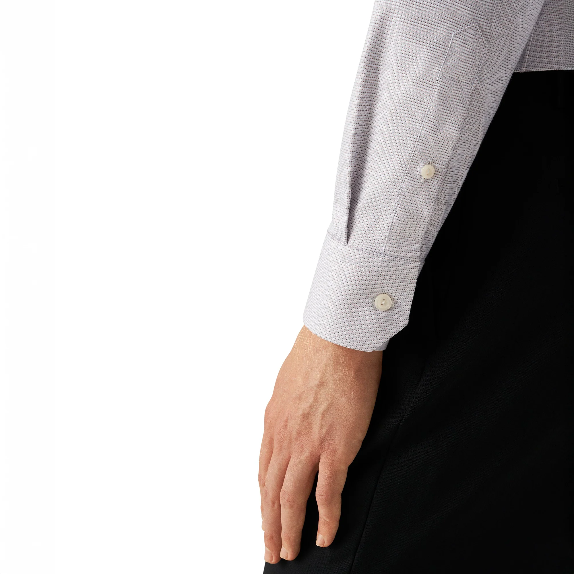 Pale Beige Semi Solid Cotton Tencel™ Lyocell Contemporary Fit Shirt - ETON - Image 7