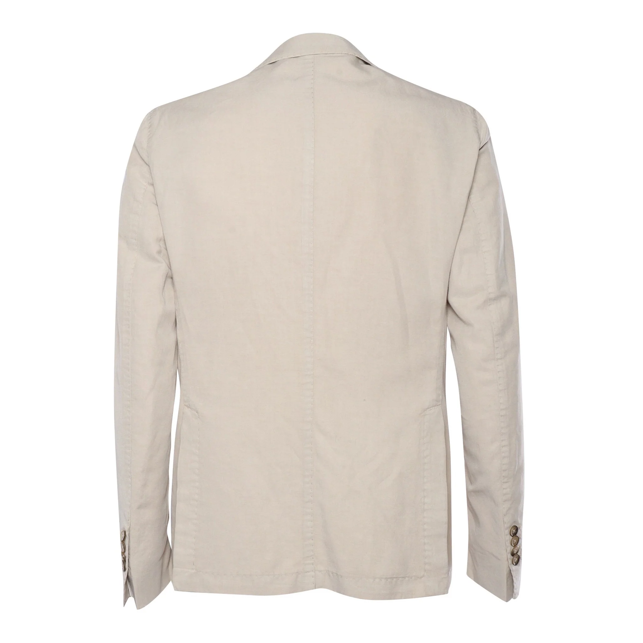 Light Beige Solid Lyocell-Linen-Cotton Unlined Sport Jacket - L.B.M 1911 - Image 14