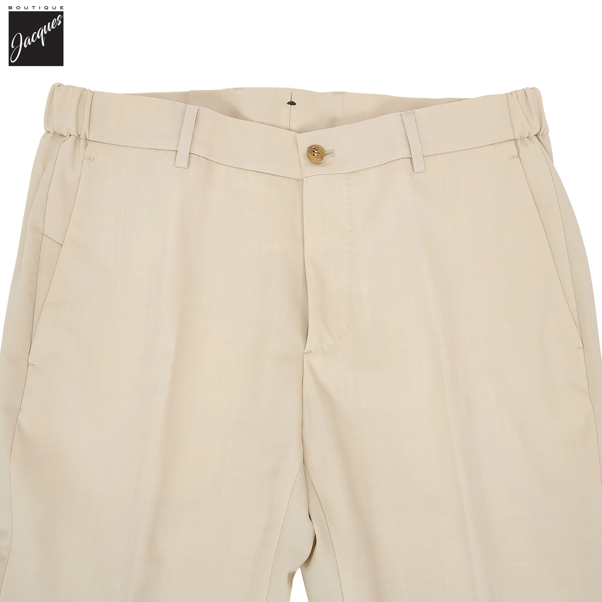 Light Beige Wool-Stretch Morello Elax Trouser - Berwich - Image 3