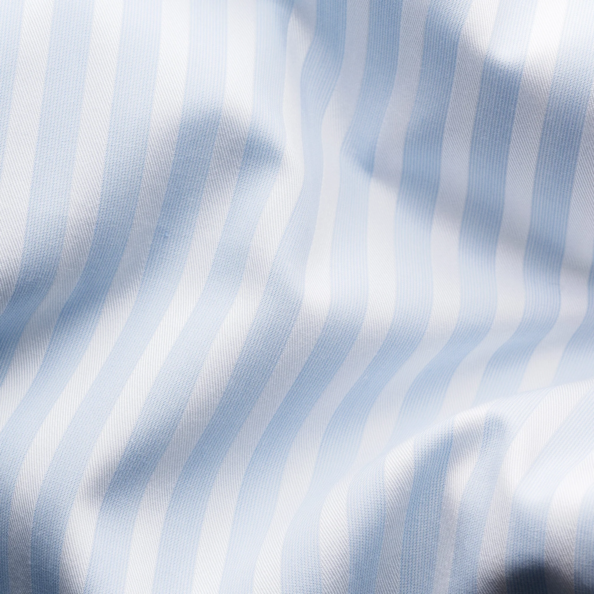 Light Blue Bengal Striped Elevated Piqué Cotton Slim Fit Shirt - ETON - Image 9