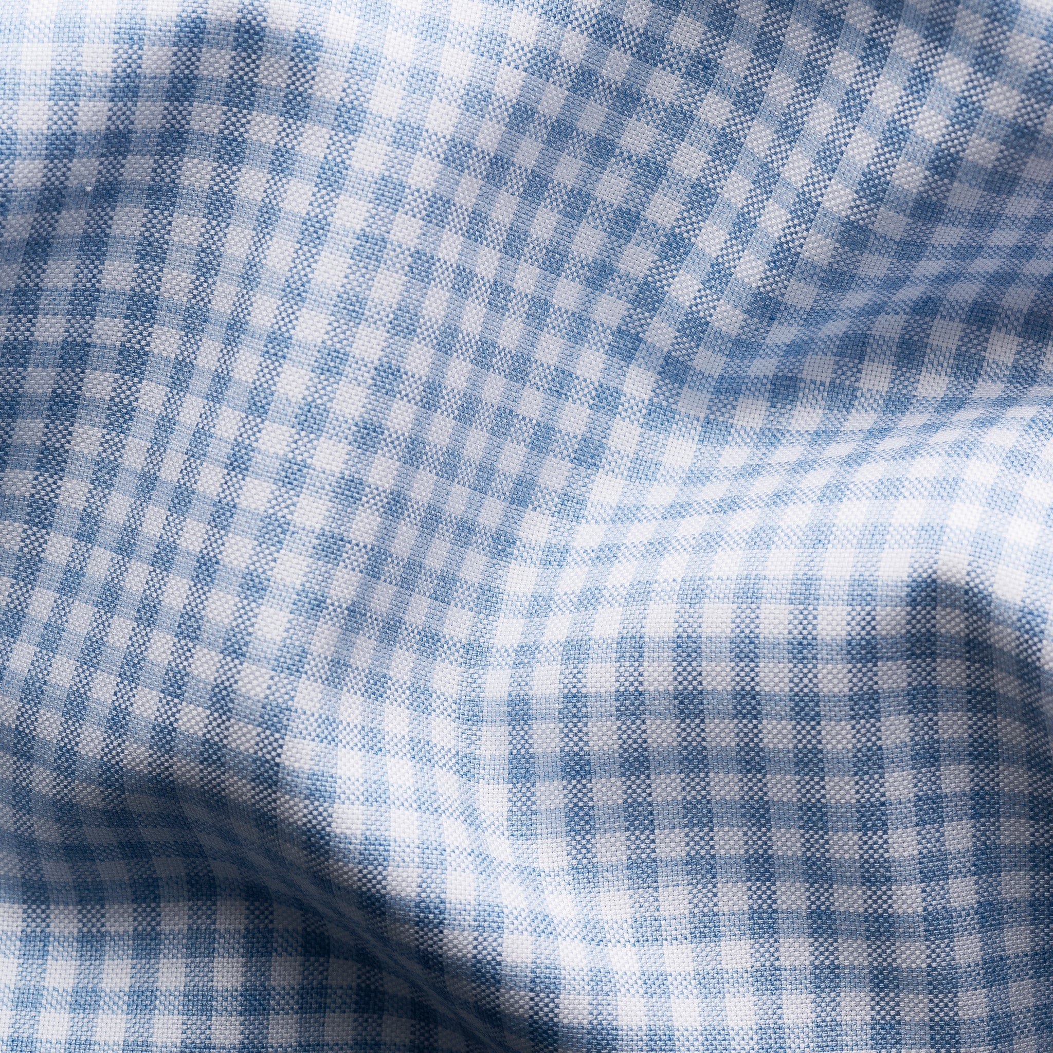 Light Blue Check Signature Oxford Slim Fit Shirt - ETON - Image 9