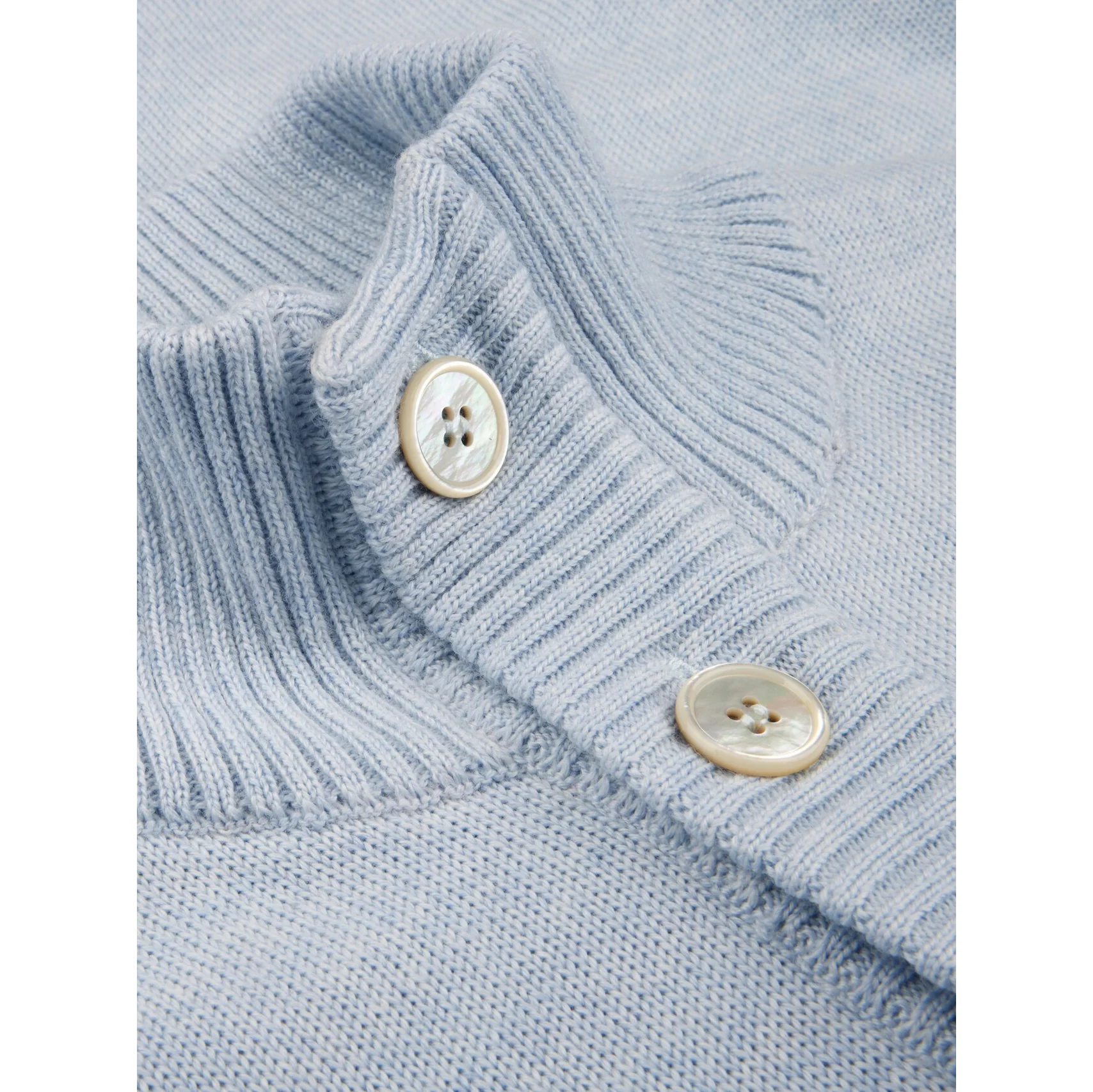 Light Blue Chunky Merino Wool Cardigan - Stenstroms - Image 3