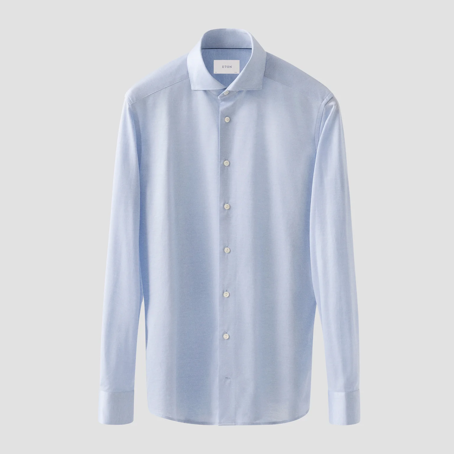 Light Blue Filo Di Scozia Oxford Slim Fit Shirt - ETON - Image 2