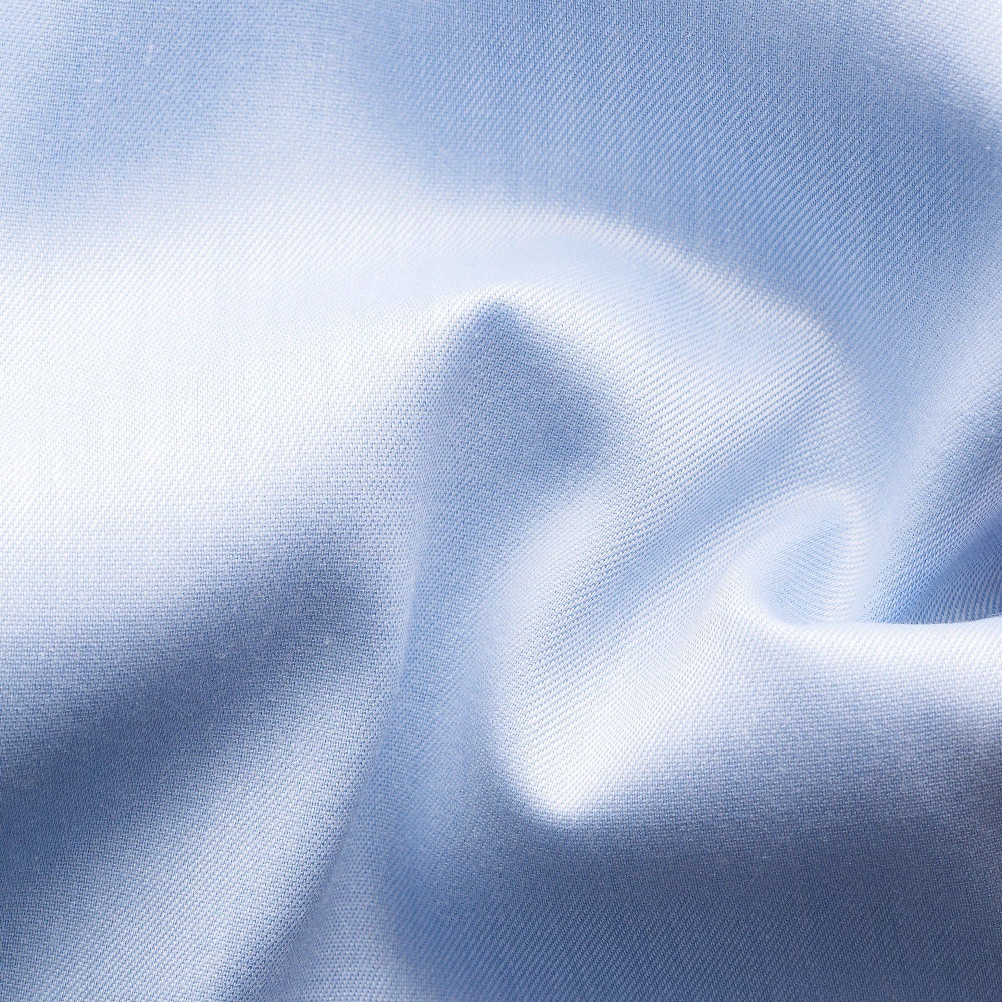Light Blue Floral Effect Signature Twill Slim Fit Shirt - ETON - Image 4
