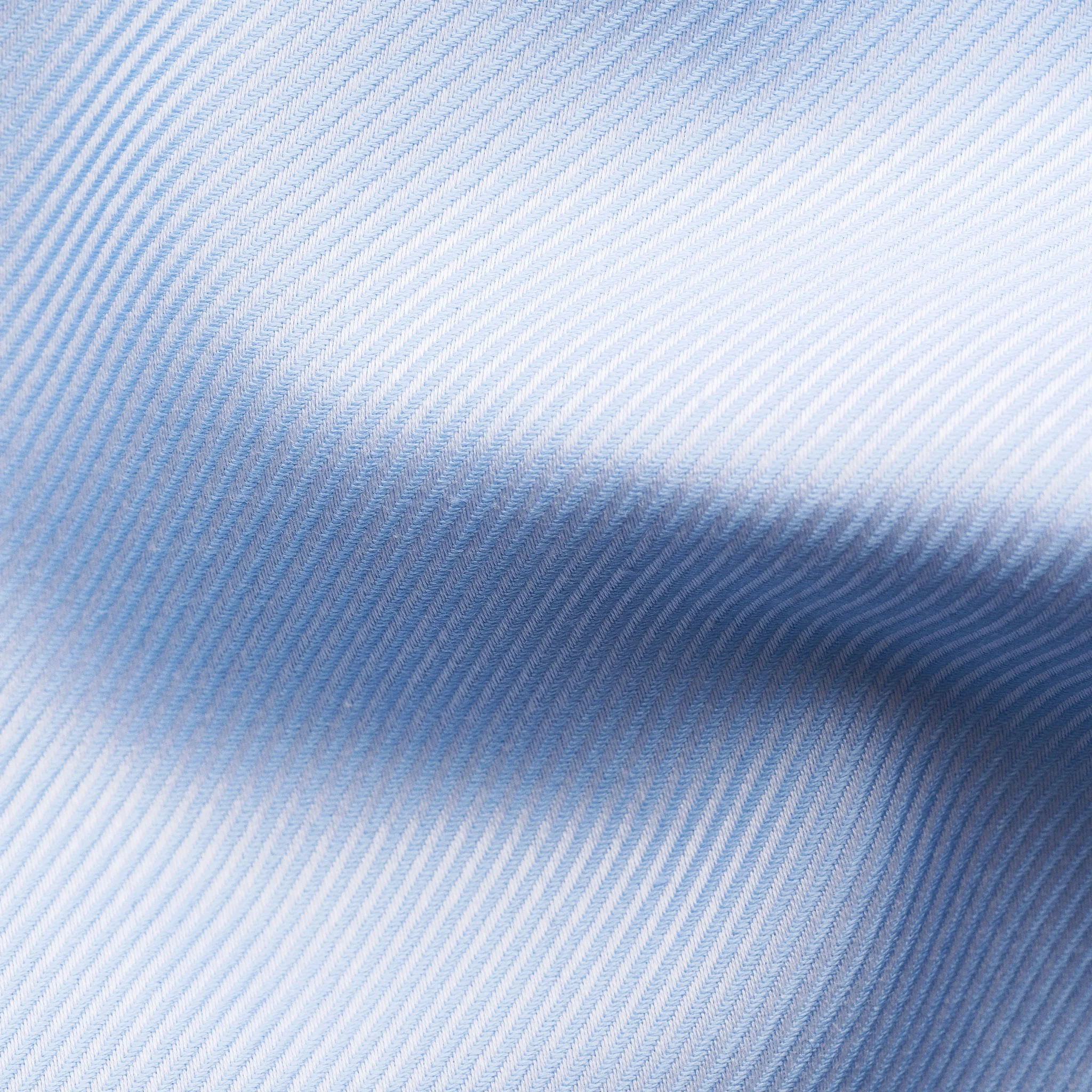 Light Blue Geometric Trim Textured Twill Contemporary Fit Shirt - ETON - Image 8