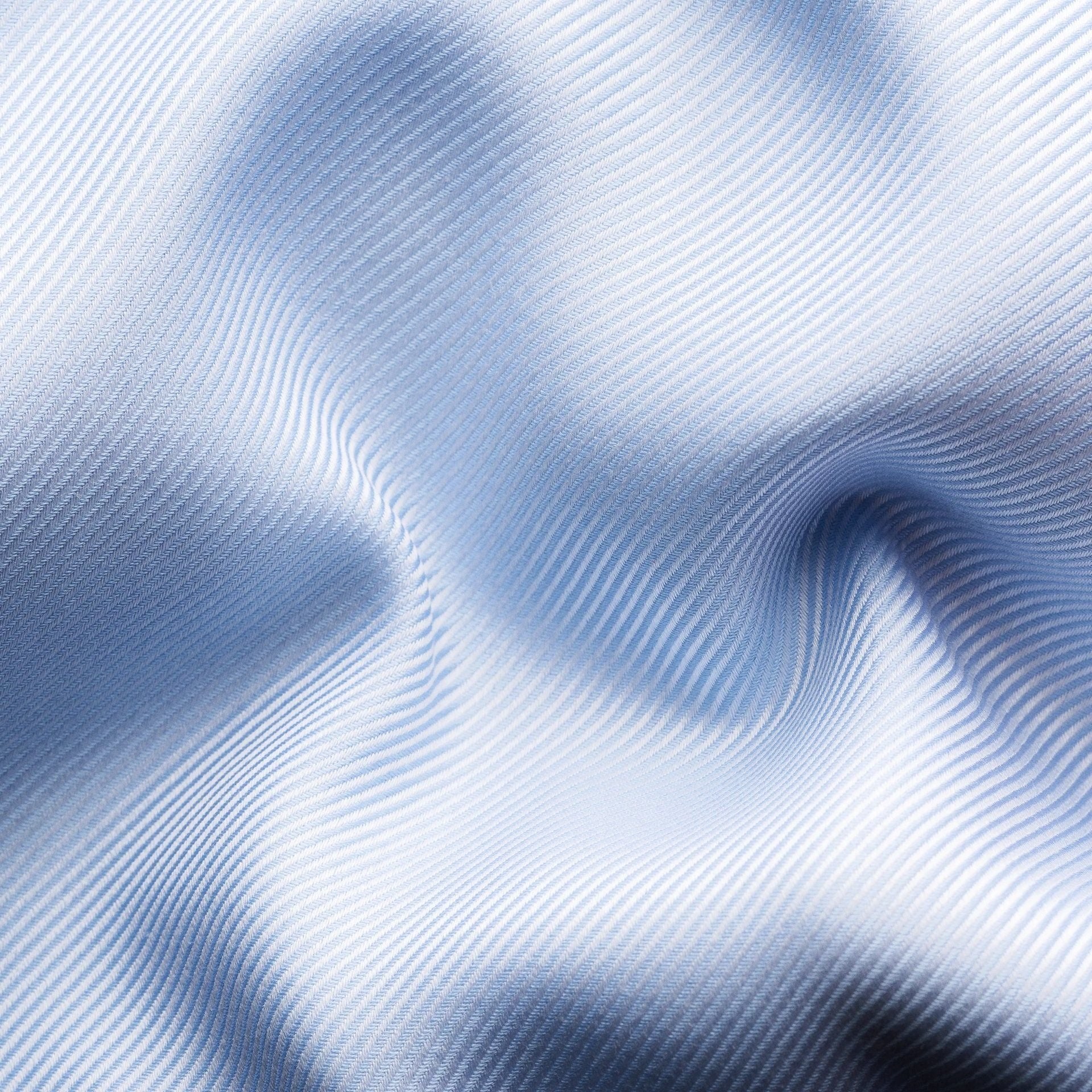 Light Blue Geometric Trim Textured Twill Contemporary Fit Shirt - ETON - Image 5
