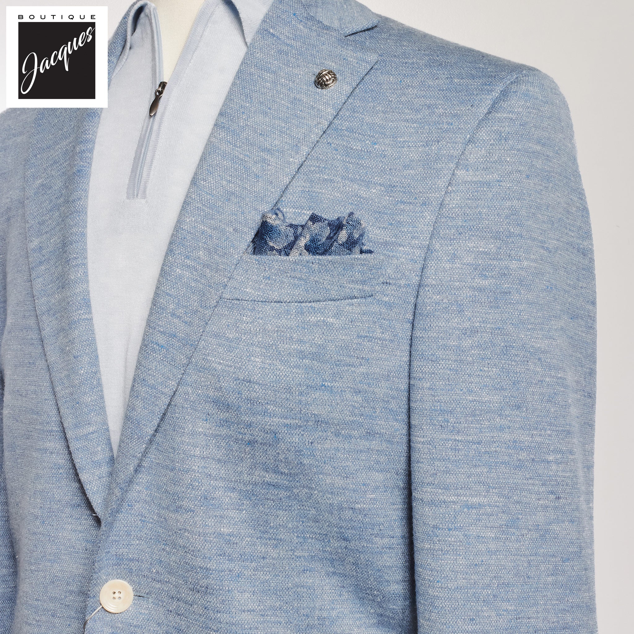 Light Blue Hartford Loro Piana Contemporary Fit Sport Jacket - Jack Victor - Image 2
