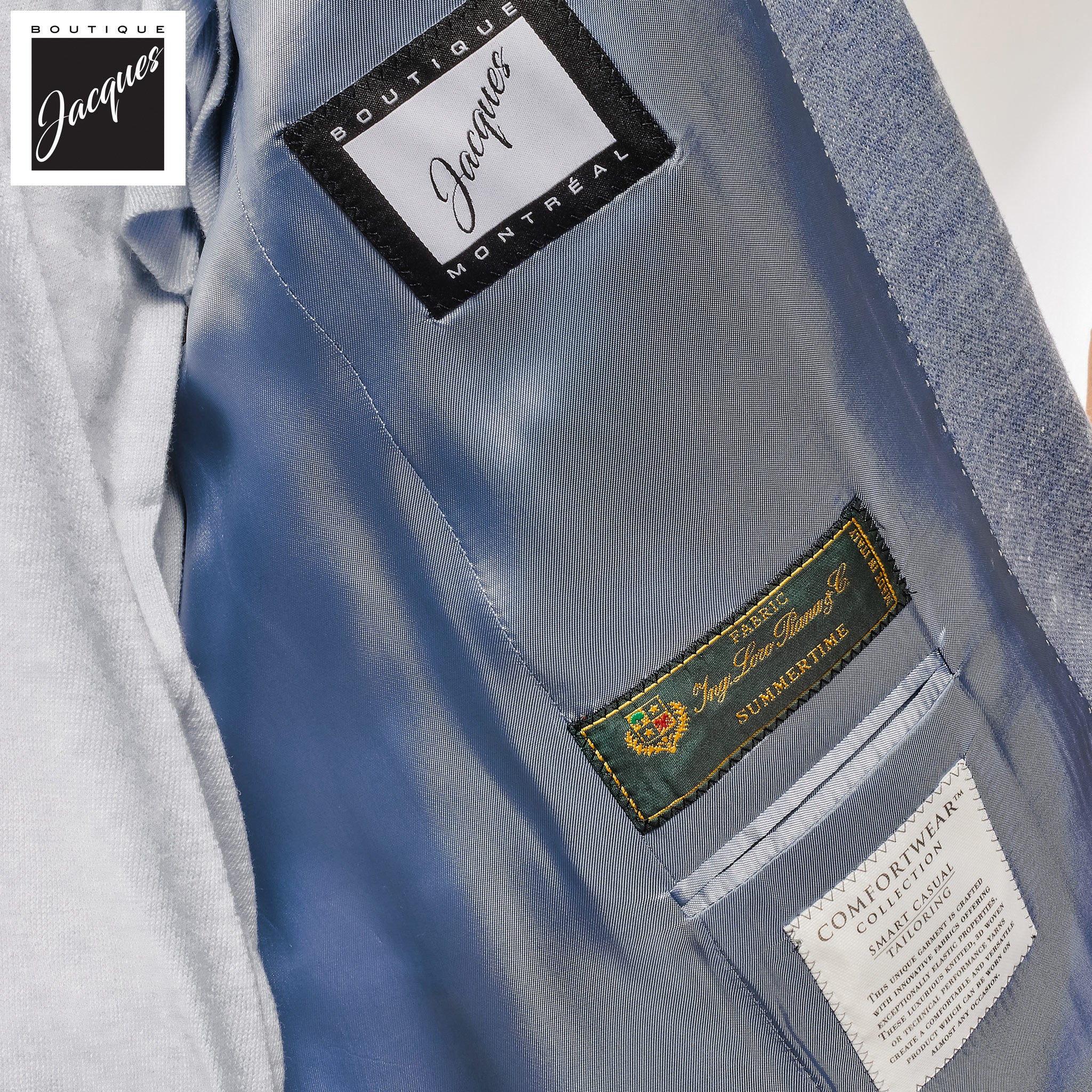 Light Blue Hartford Loro Piana Contemporary Fit Sport Jacket - Jack Victor - Image 4