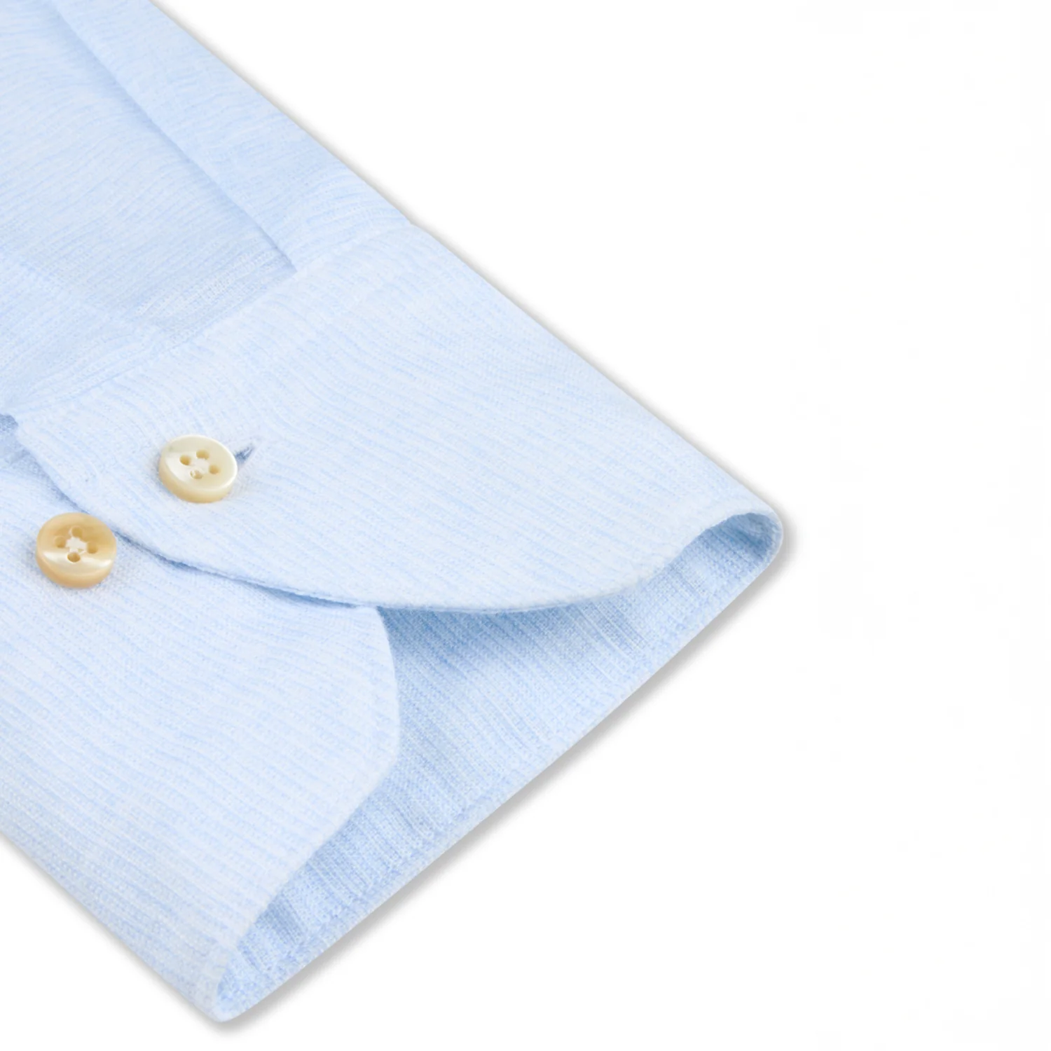 Light Blue Linen Lyocell Stretch Fitted Body Casual Shirt - Stenströms - Image 8