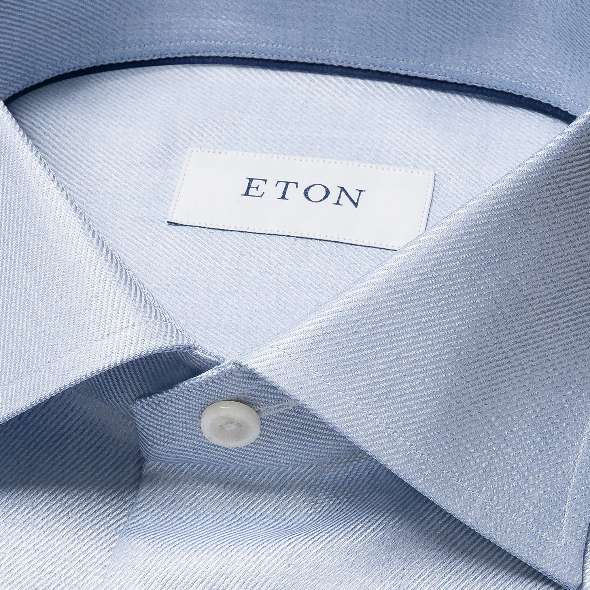 Light Blue Mélange Cotton-Tencel Lyocell Slim Fit Shirt - ETON - Image 2