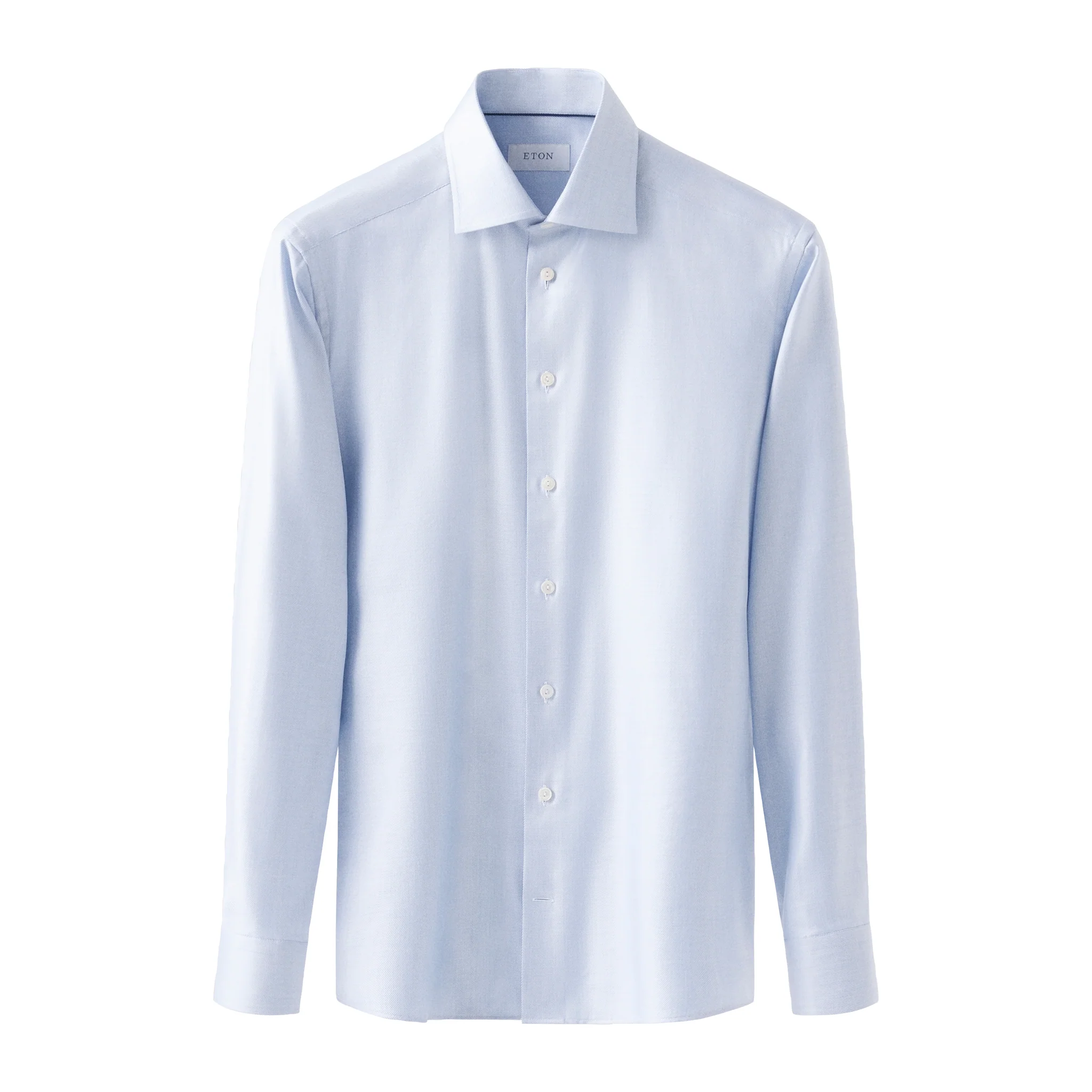 Light Blue Mélange Cotton-Tencel Lyocell Slim Fit Shirt - ETON - Image 3
