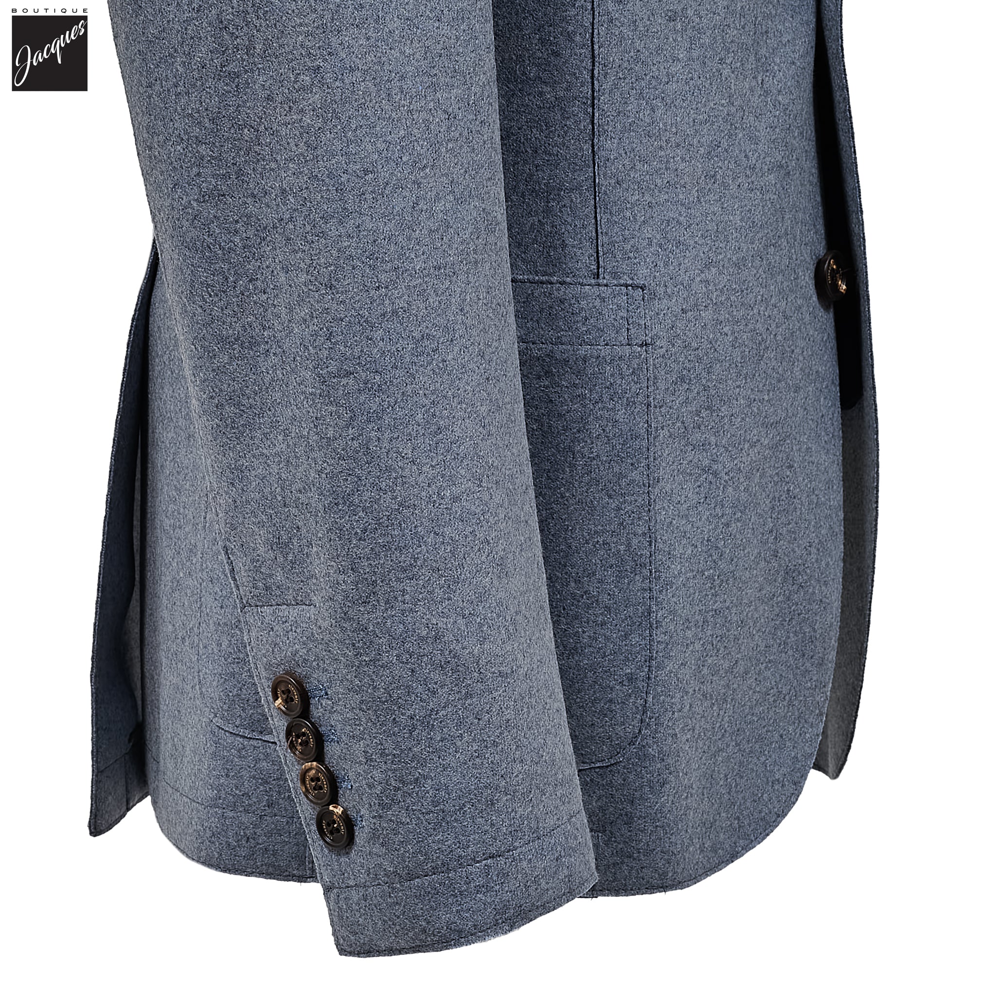 Light Blue Mélange Wool-Blend Contemporary Fit Sport Jacket - ELEVENTY - Image 4
