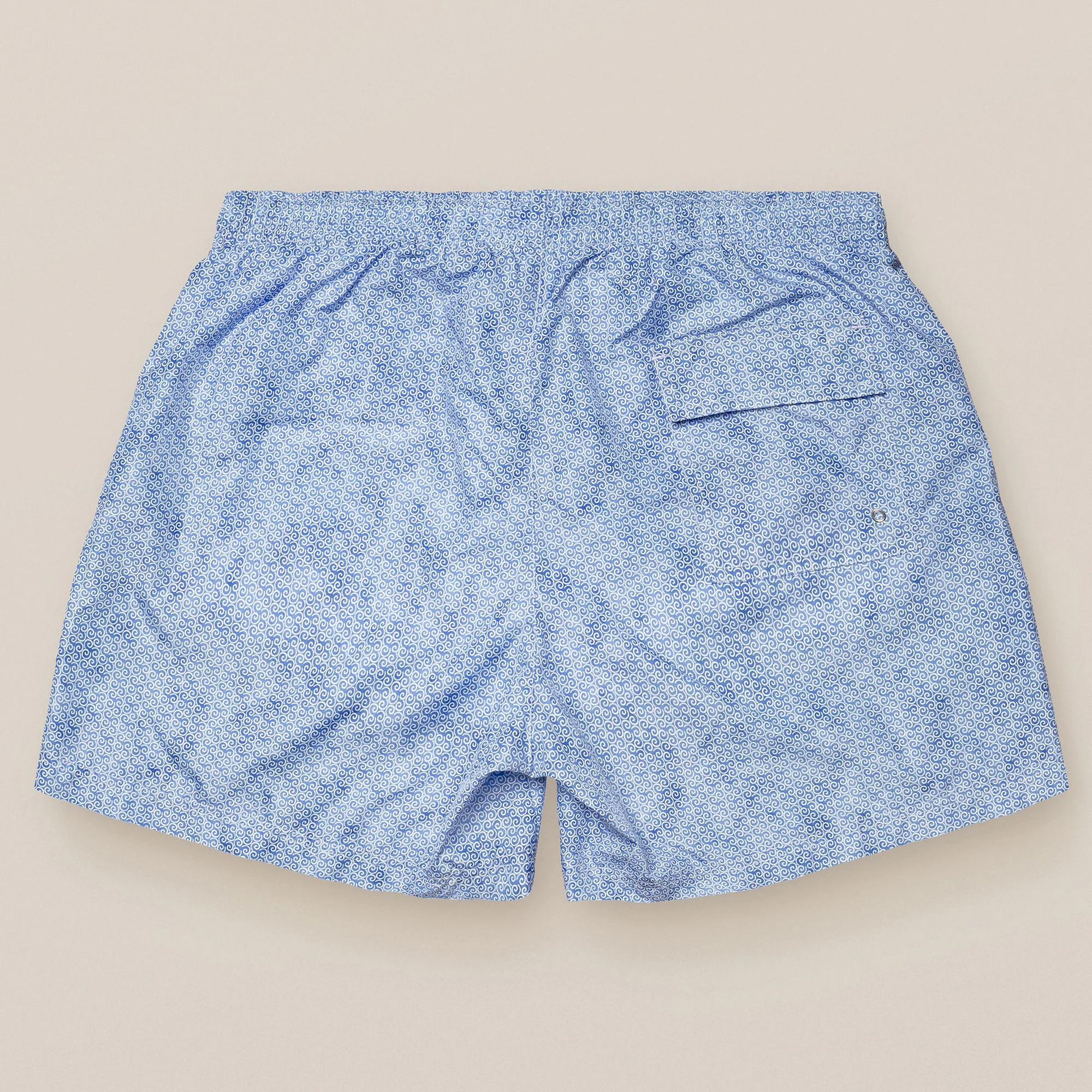 Light Blue Micro Geometric Print Swim Shorts - ETON - Image 3
