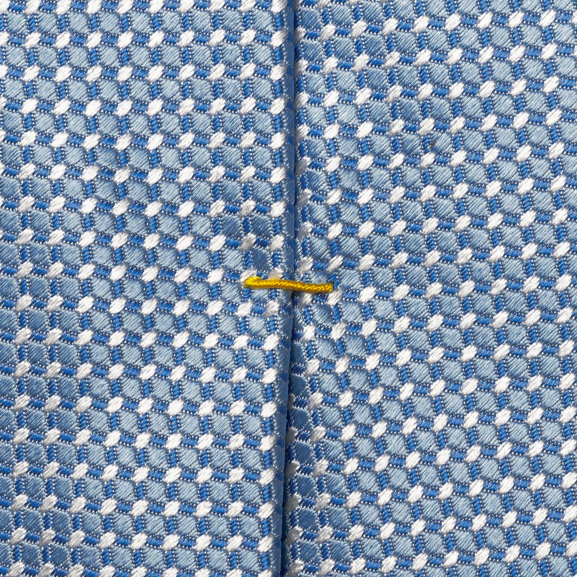 Light Blue Micro Pattern Woven Silk Tie - ETON - Image 4