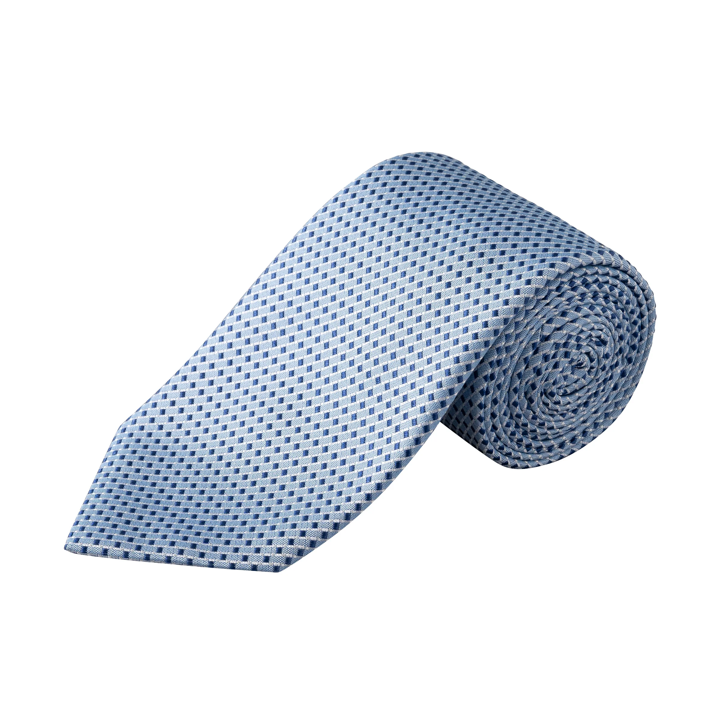 Light Blue Micro Patterned Woven Silk Tie - ETON