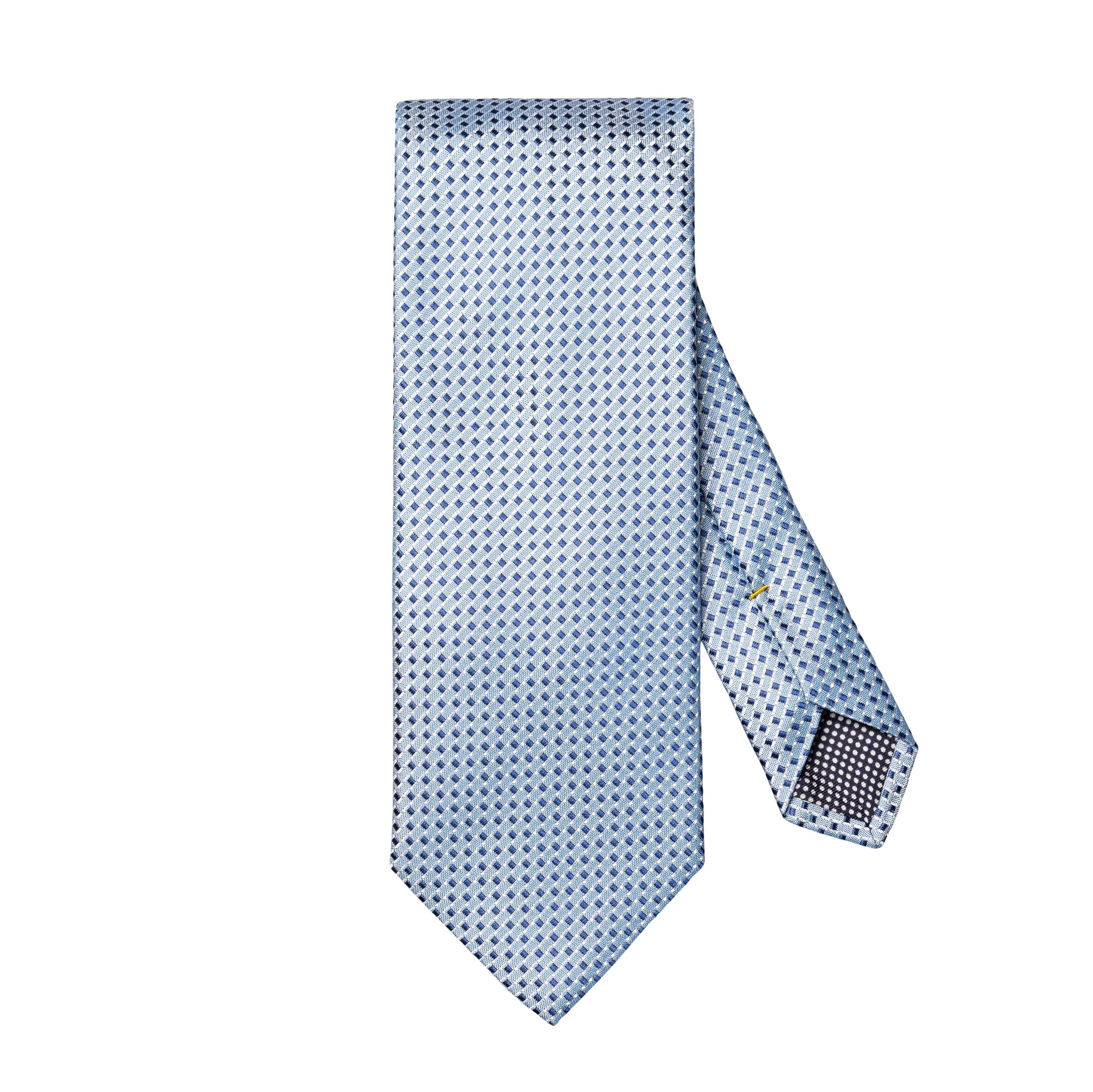 Light Blue Micro Patterned Woven Silk Tie - ETON - Image 3