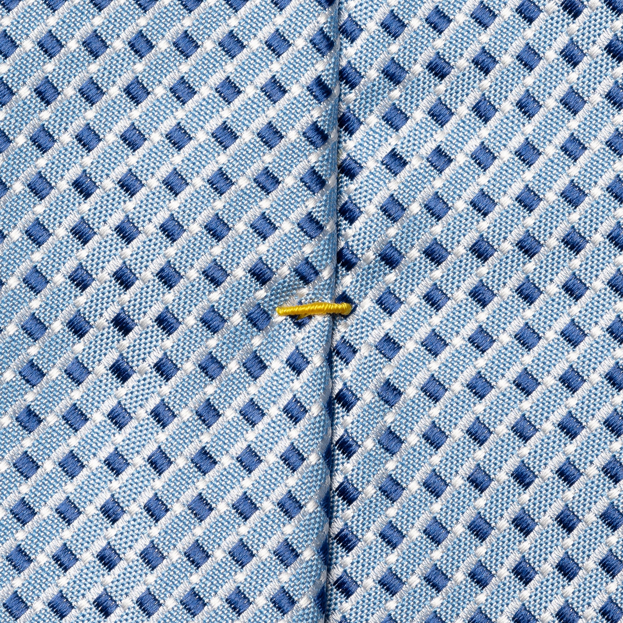 Light Blue Micro Patterned Woven Silk Tie - ETON - Image 5