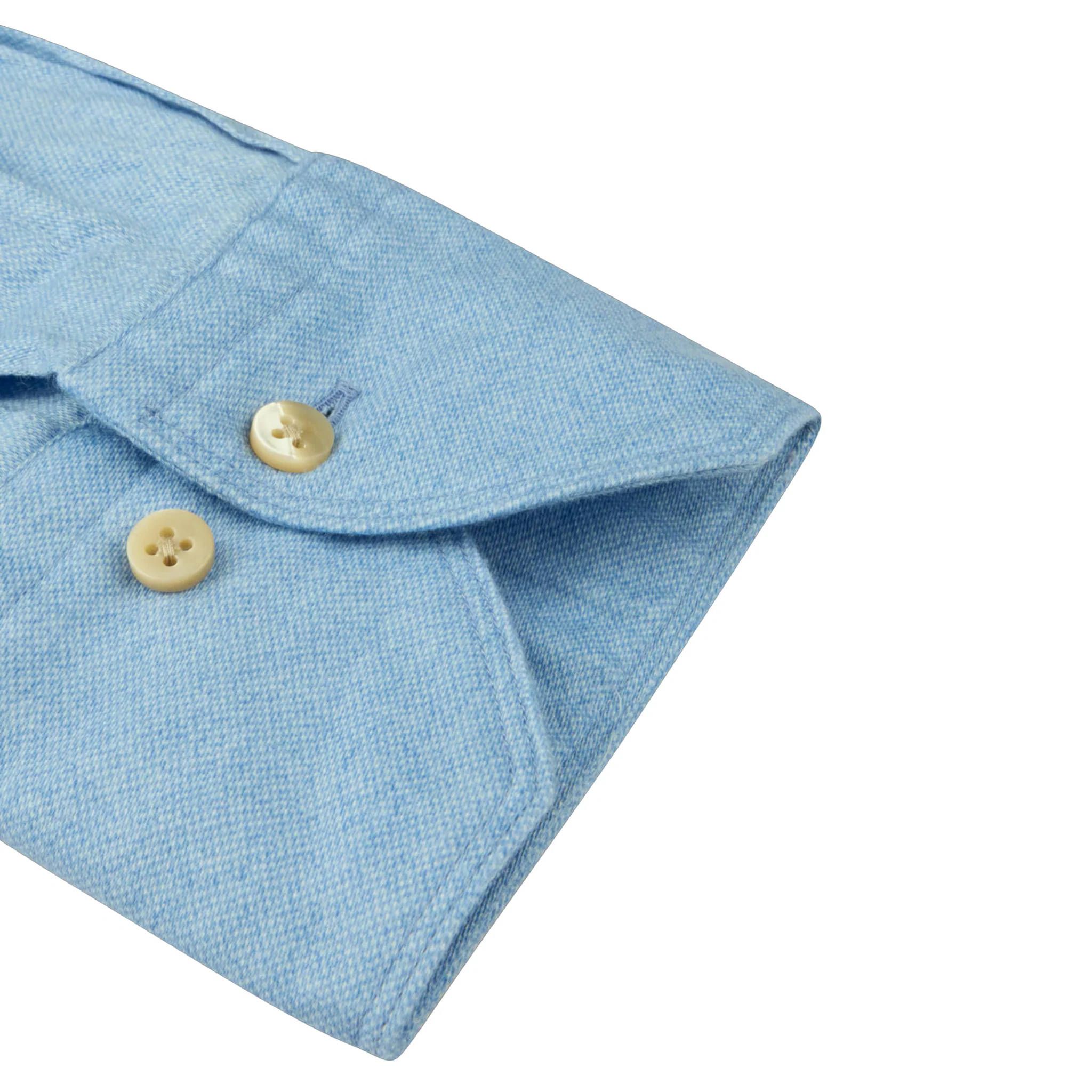 Cornflower Blue Oxford Cotton Regular Fit Casual Shirt - Stenströms - Image 3