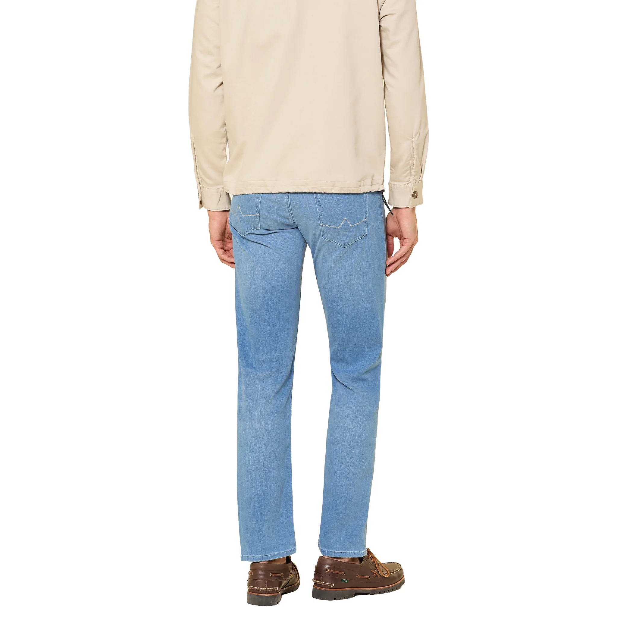 Light Blue Premium Pipe Regular Fit Soft Ultralight Denim - ALBERTO - Image 3