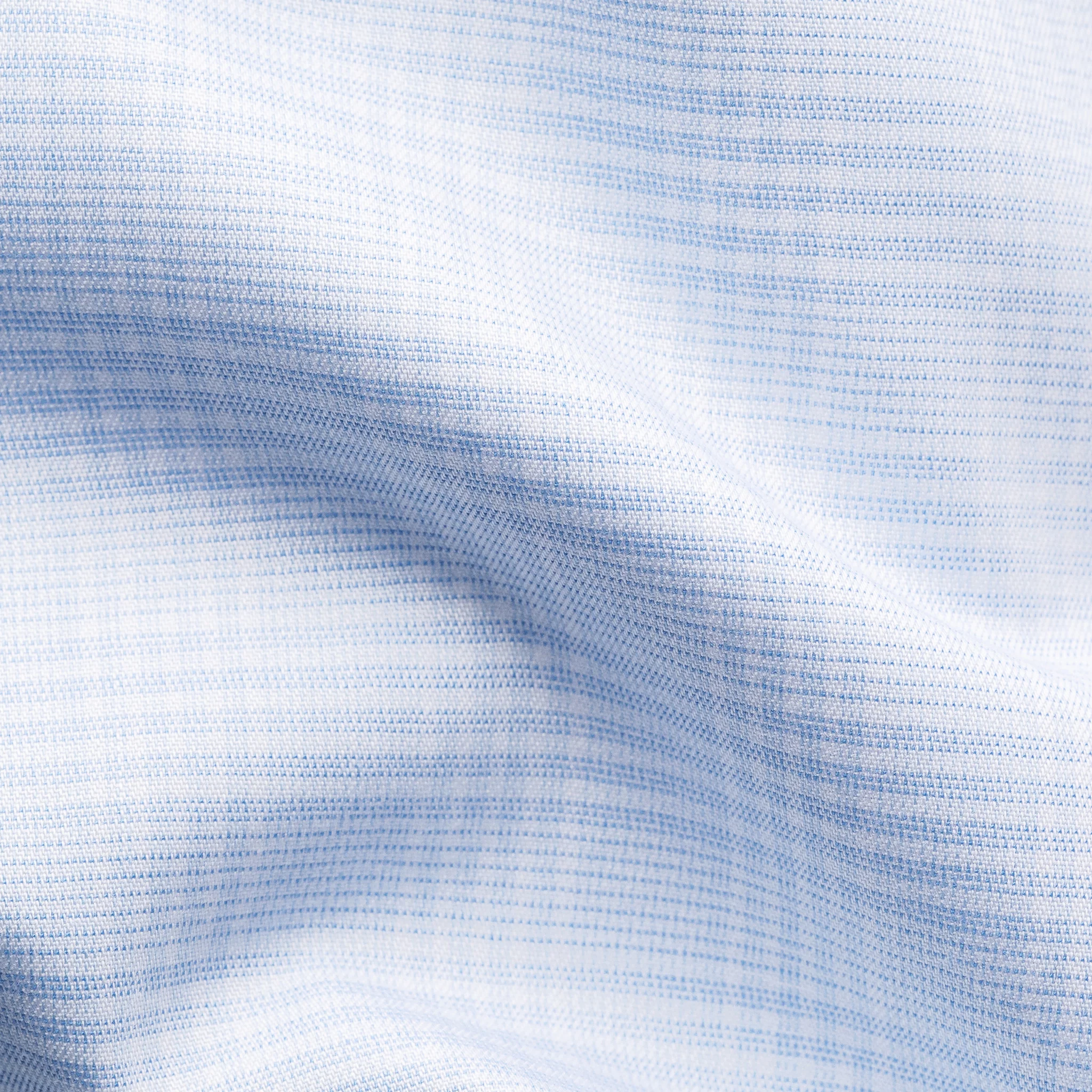 Light Blue Prince of Wales Check Signature Twill Contemporary Fit Shirt - ETON - Image 9
