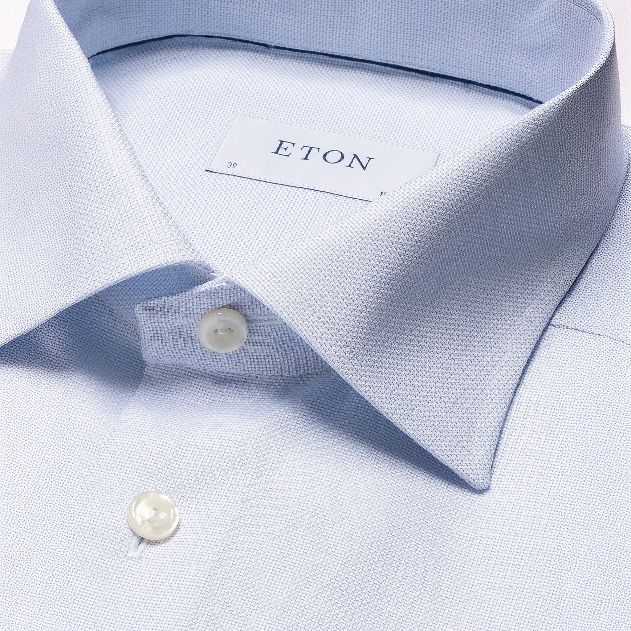 Light Blue Royal Dobby Contemporary Fit Shirt - ETON - Image 7