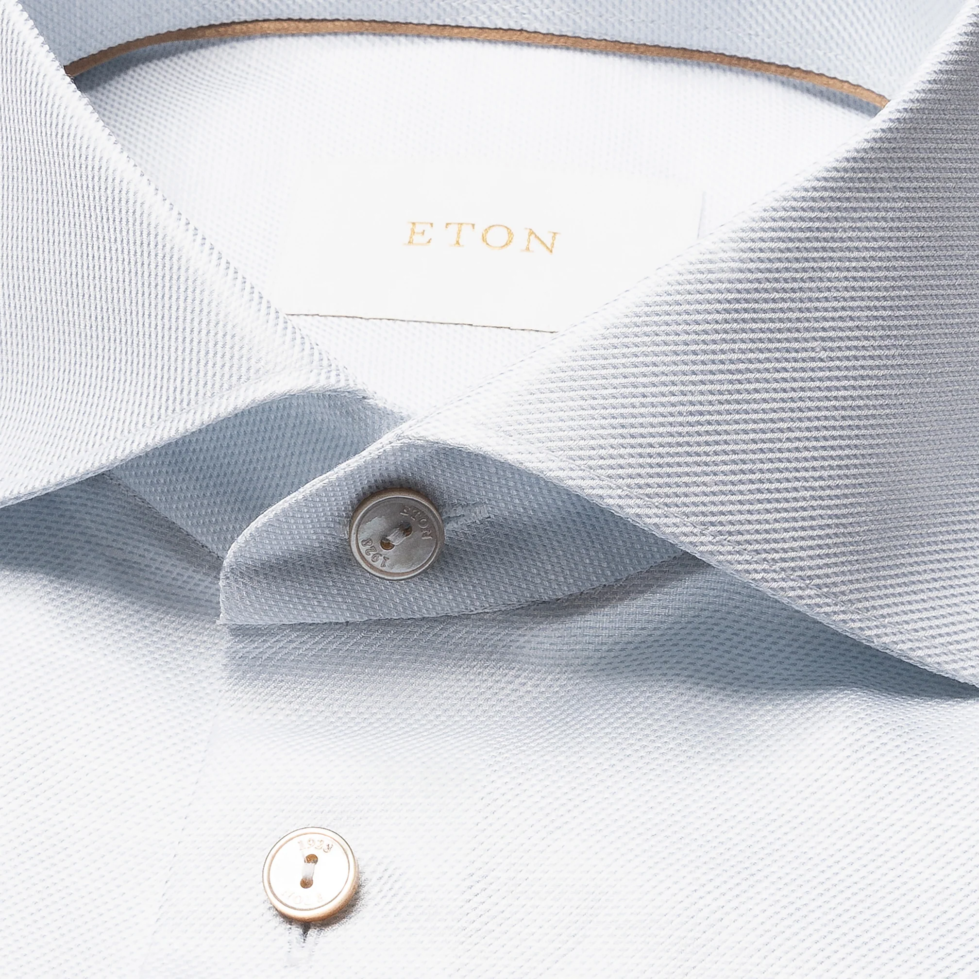 Light Blue Semi-Solid Elevated Cotton/Linen Slim Fit Shirt - ETON - Image 5