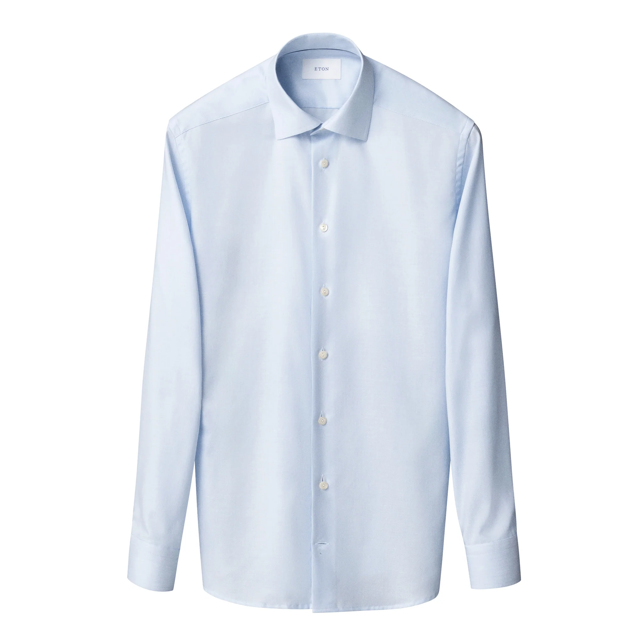 Light Blue Semi-Solid Fine Twill Slim Fit Shirt - ETON - Image 3