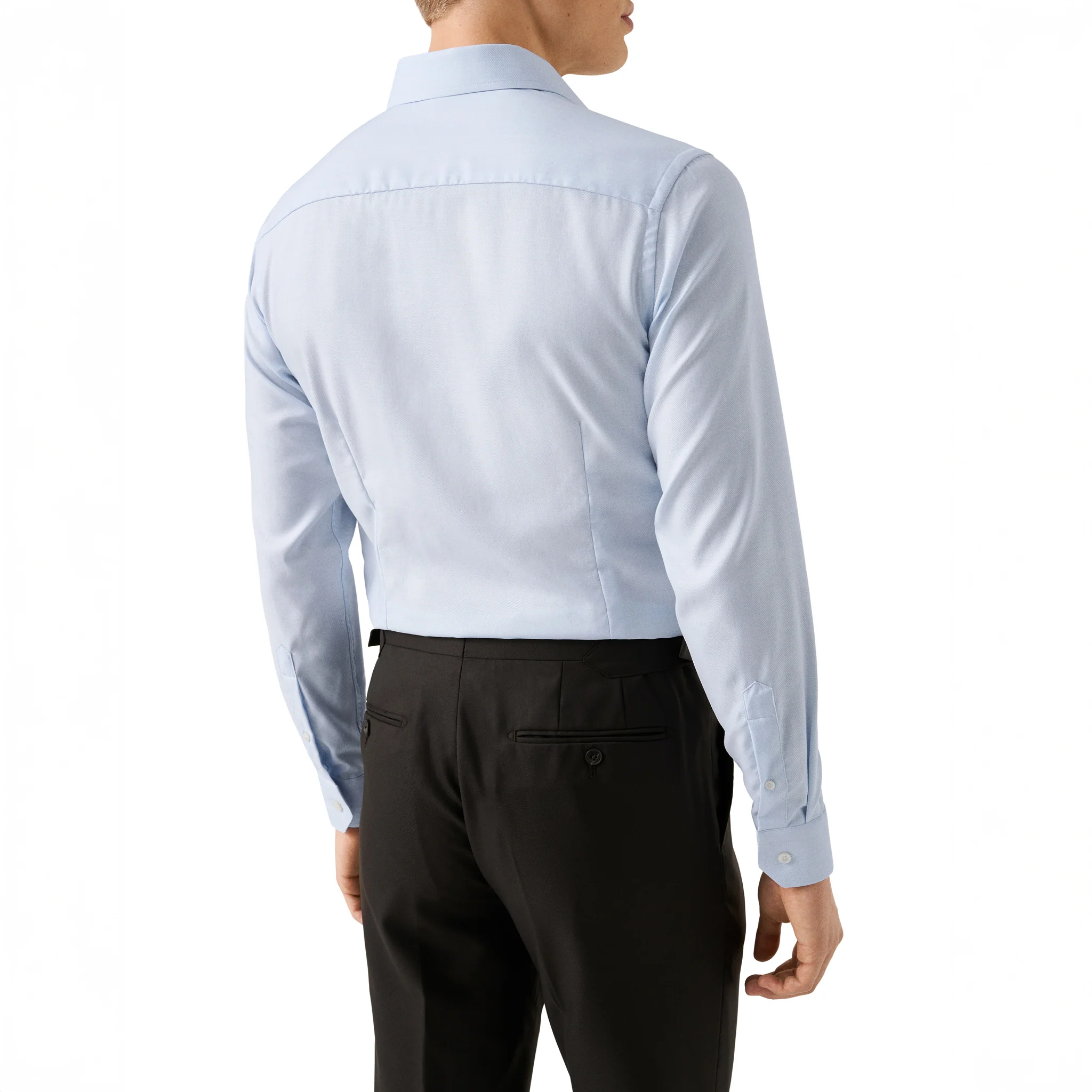Light Blue Semi-Solid Fine Twill Slim Fit Shirt - ETON - Image 8