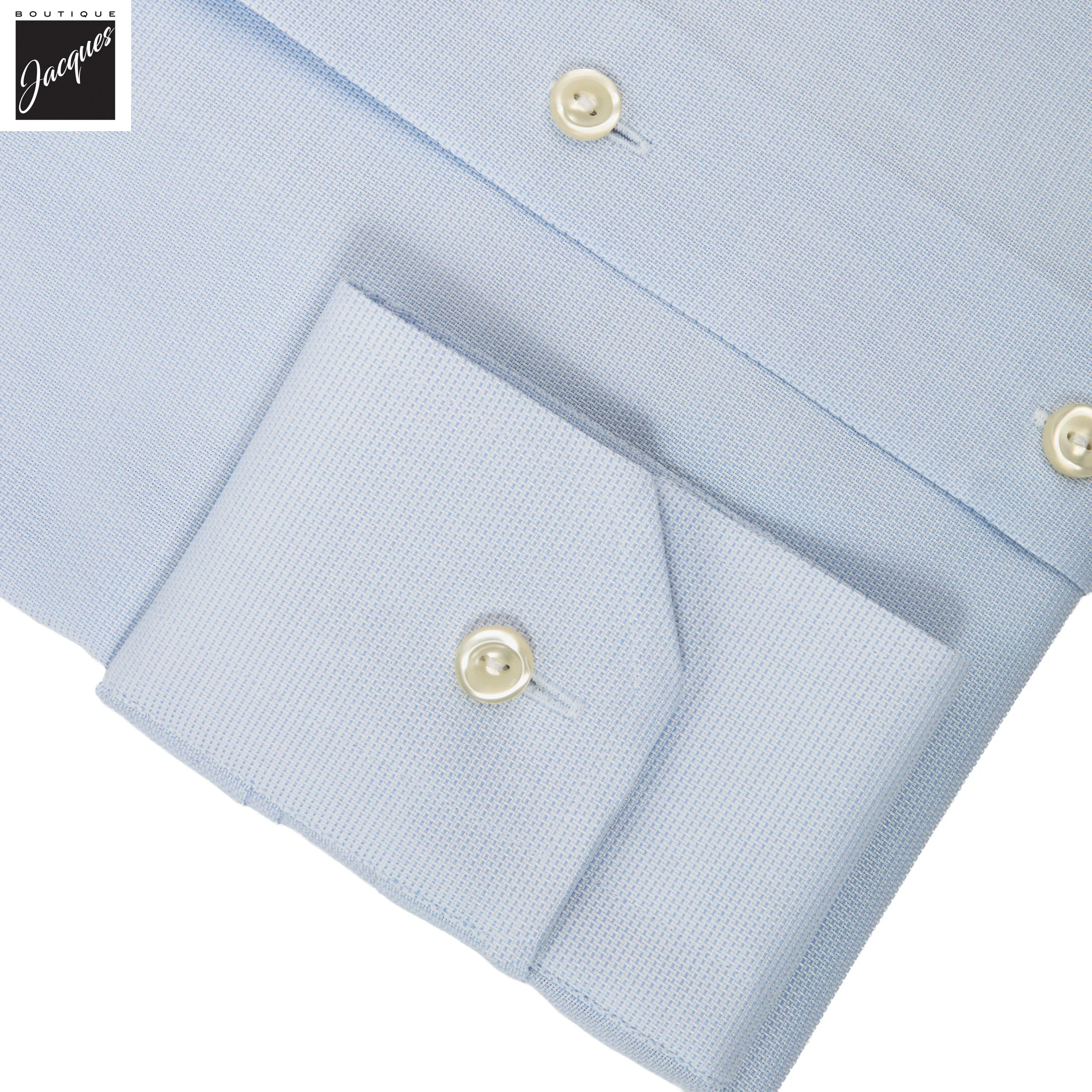 Light Blue Semi Solid Signature Twill Contemporary Fit Shirt - ETON - Image 3