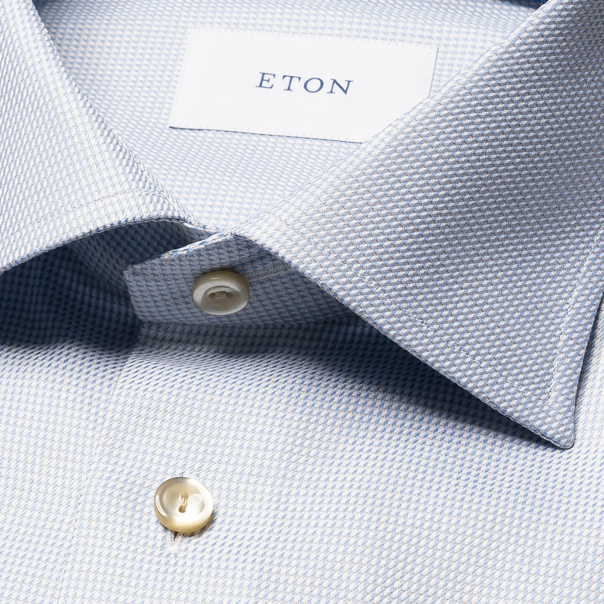 Light Blue Semi Solid Signature Twill Contemporary Fit Shirt - ETON - Image 7