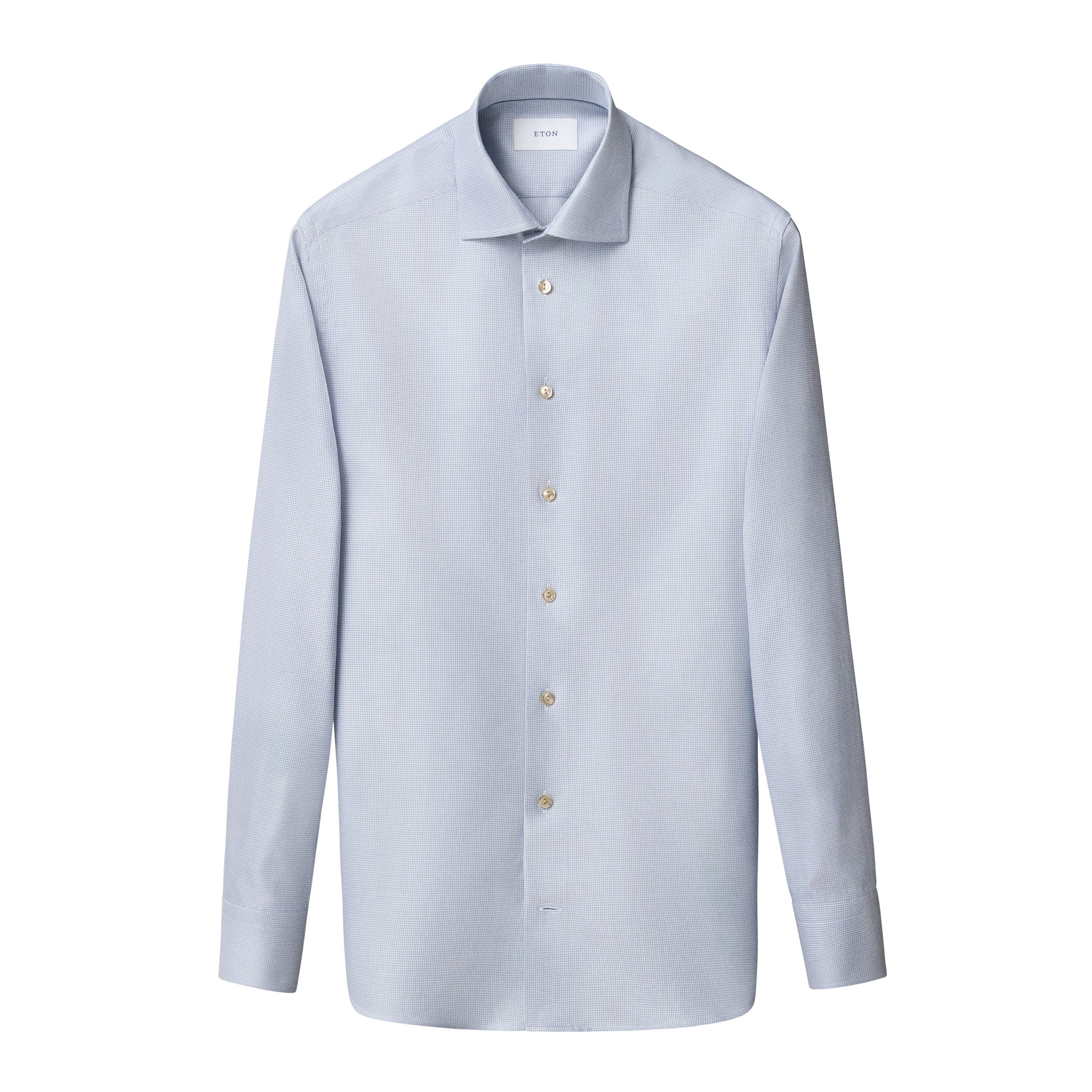 Light Blue Semi Solid Signature Twill Contemporary Fit Shirt - ETON - Image 9