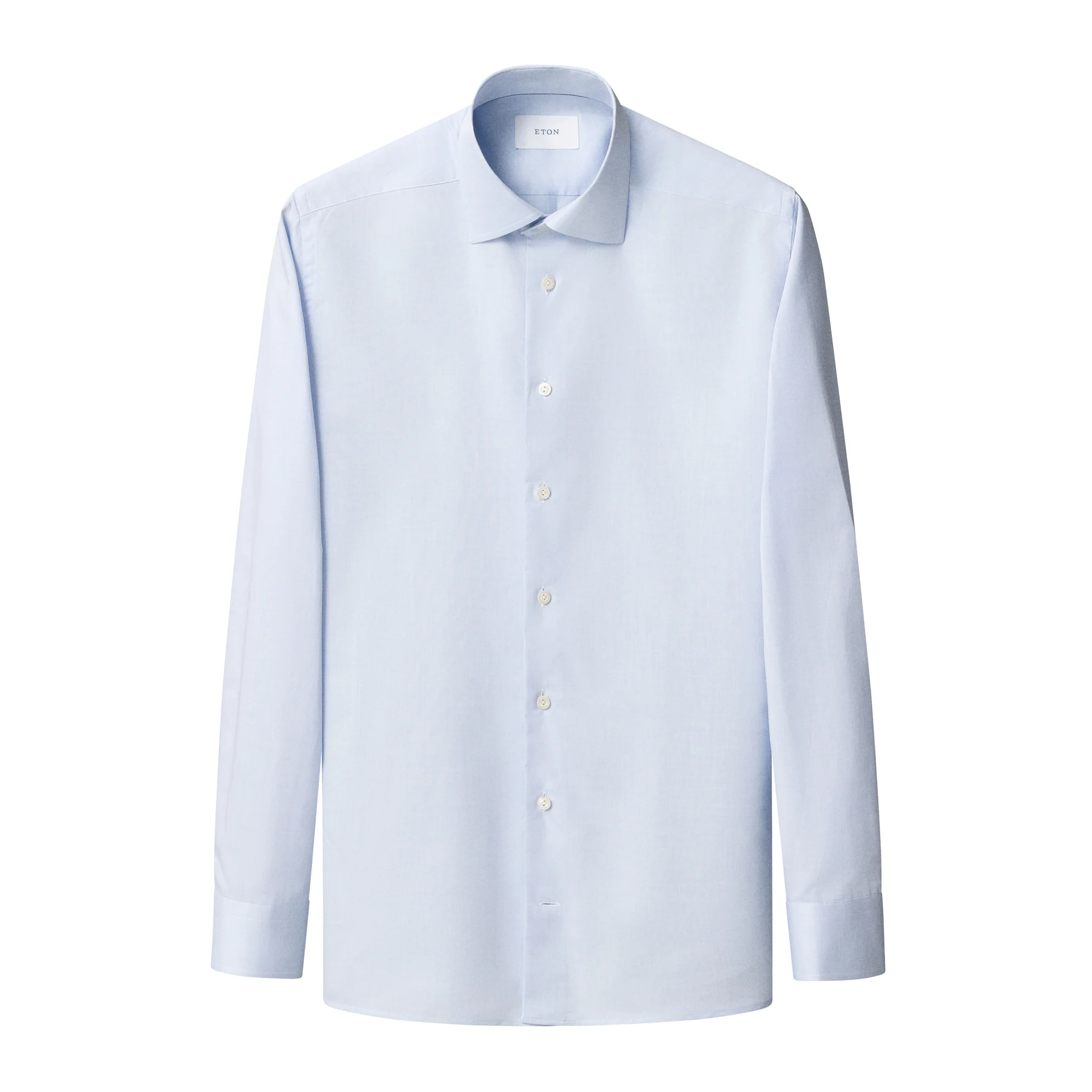Light Blue Semi Solid Signature Twill Slim Fit Shirt - ETON - Image 7