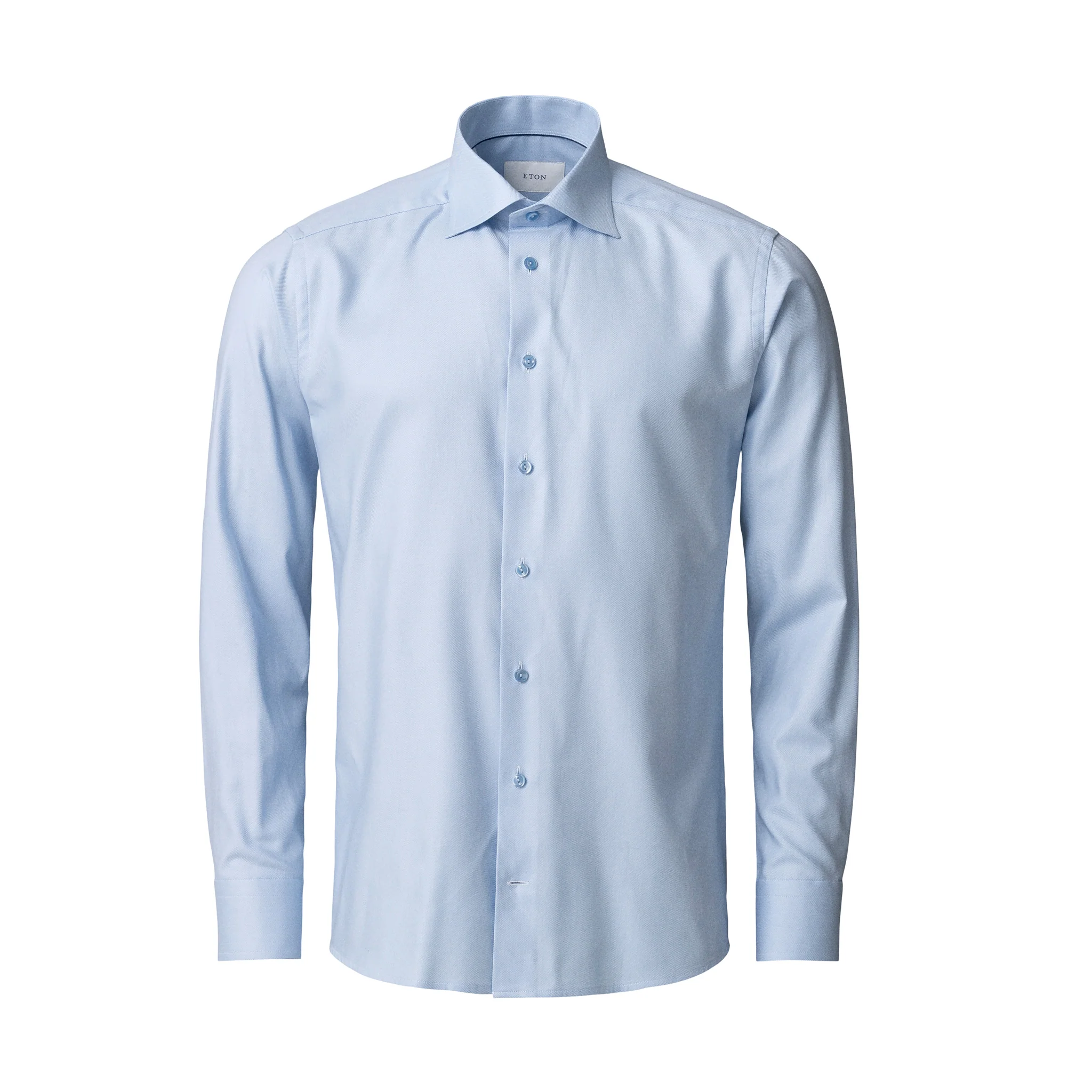 Light Blue Semi-Solid Twill Contemporary Fit Shirt - ETON - Image 2