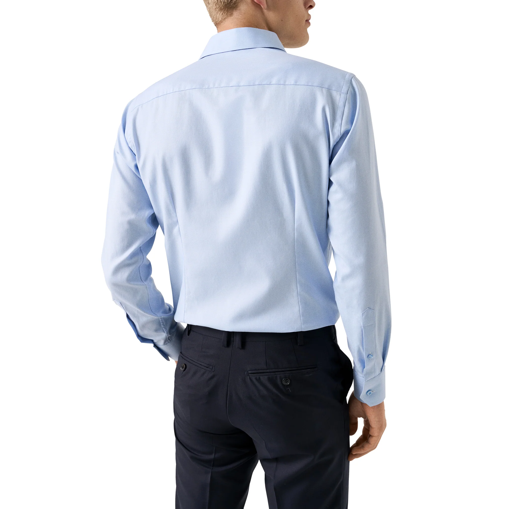 Light Blue Semi-Solid Twill Contemporary Fit Shirt - ETON - Image 4