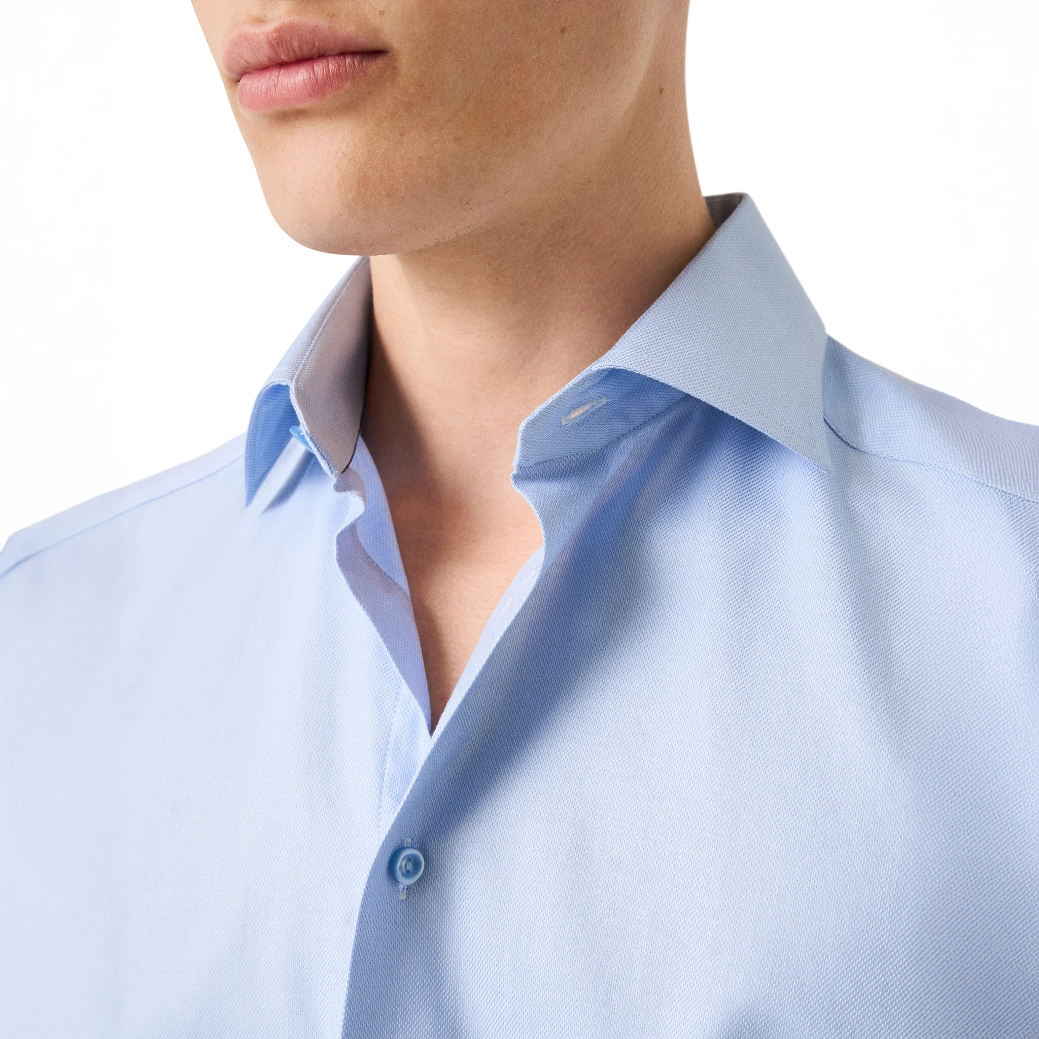 Light Blue Semi-Solid Twill Contemporary Fit Shirt - ETON - Image 5
