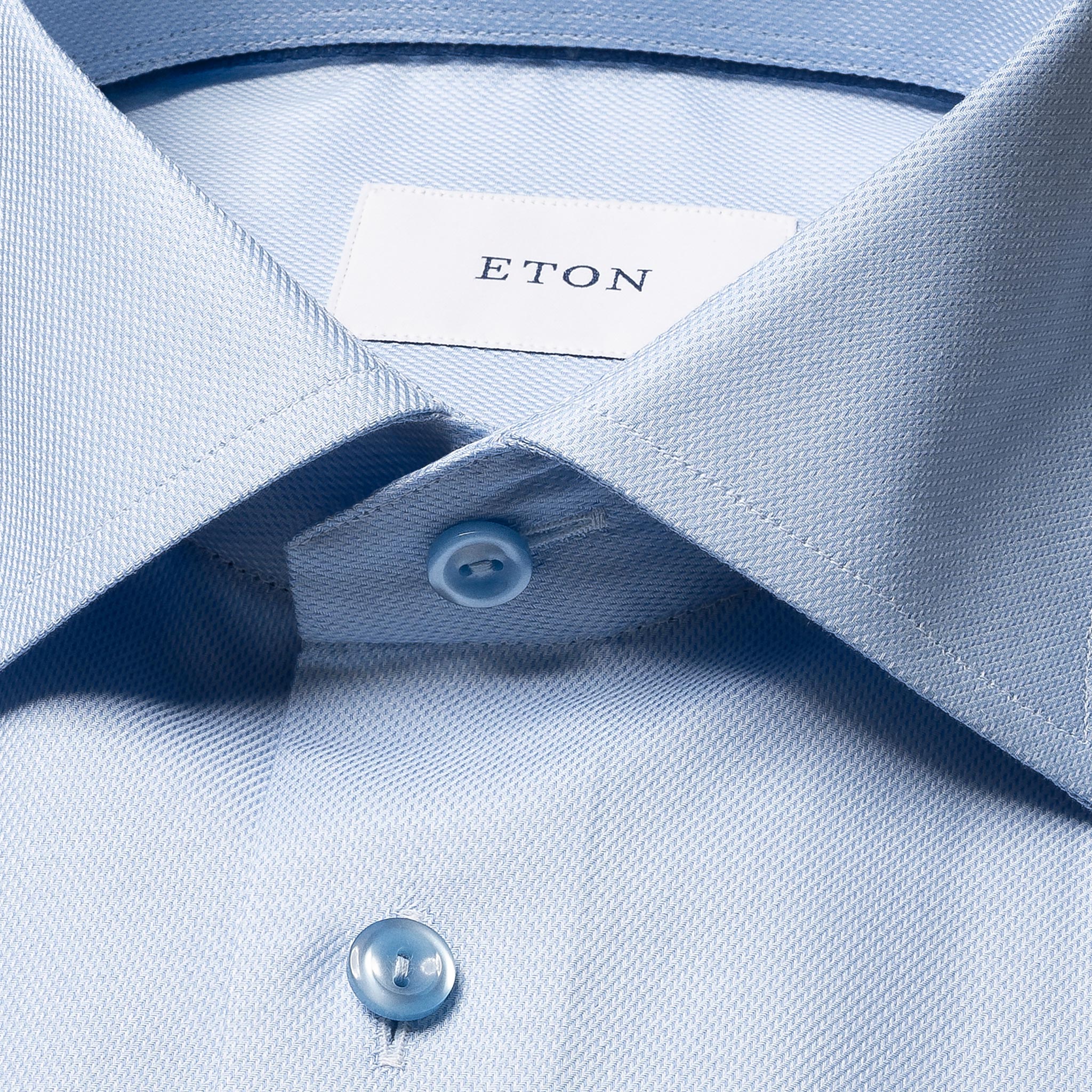 Light Blue Semi-Solid Twill Contemporary Fit Shirt - ETON - Image 7