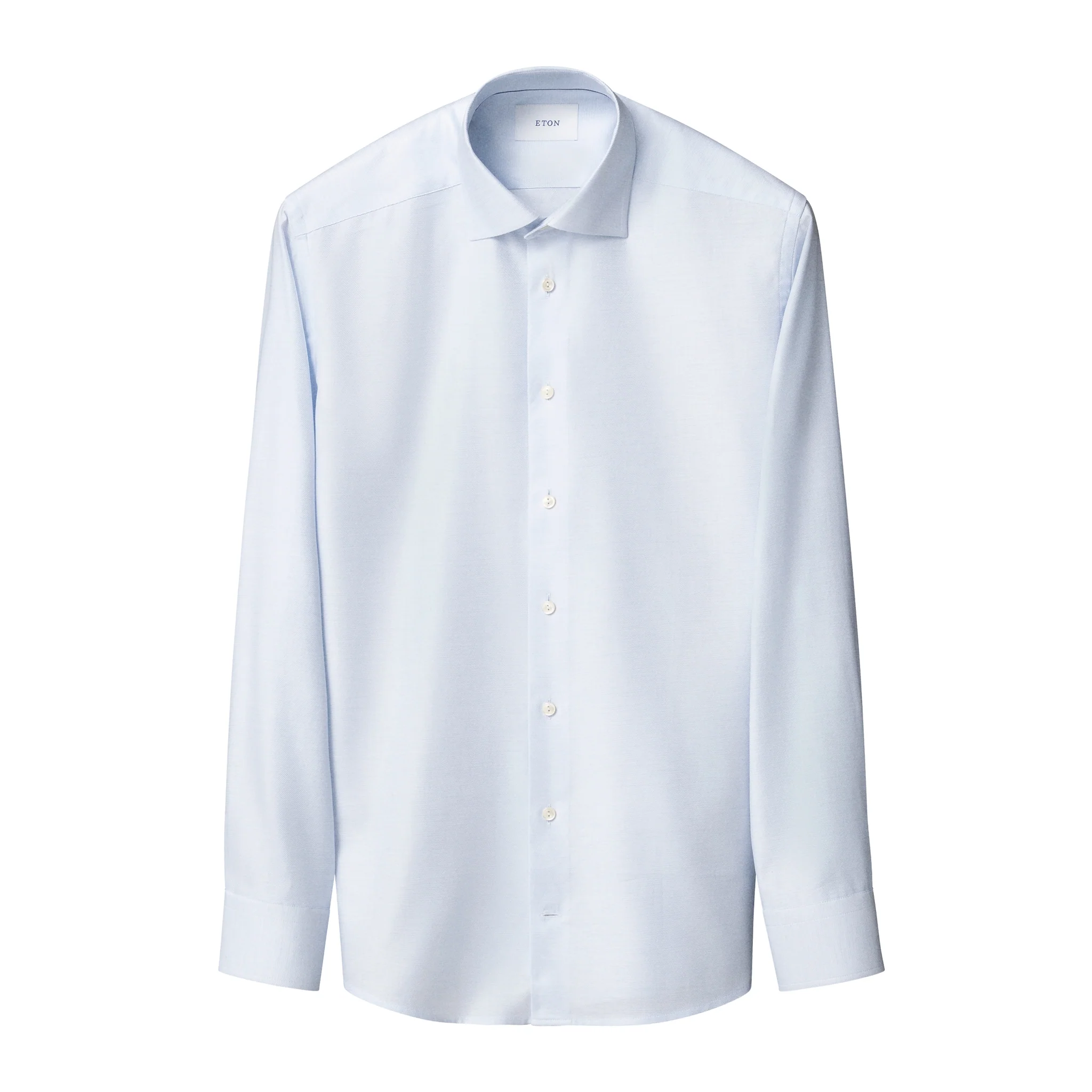 Light Blue Semi-Solid Twill Slim Fit Shirt - ETON - Image 2