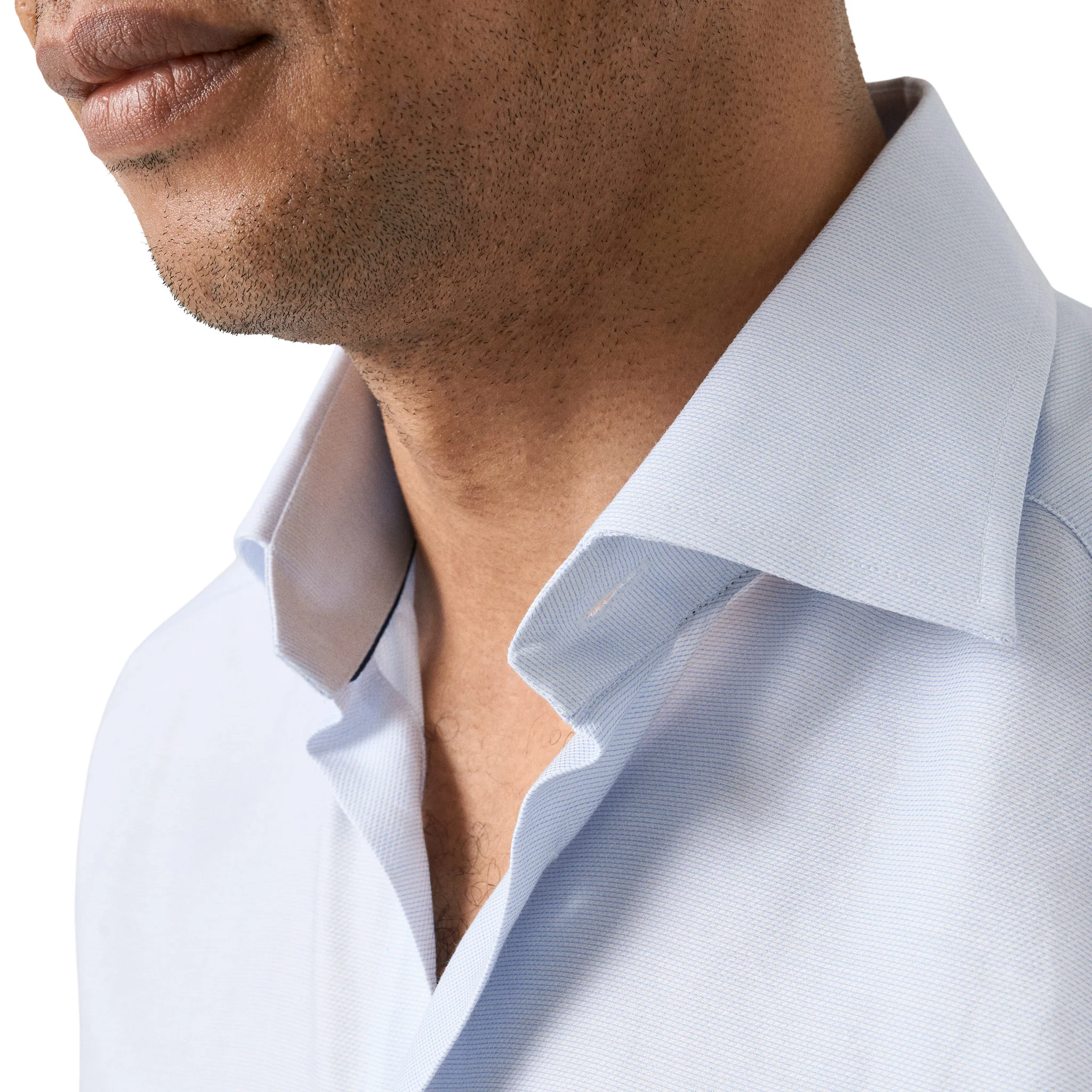 Light Blue Semi-Solid Twill Slim Fit Shirt - ETON - Image 5