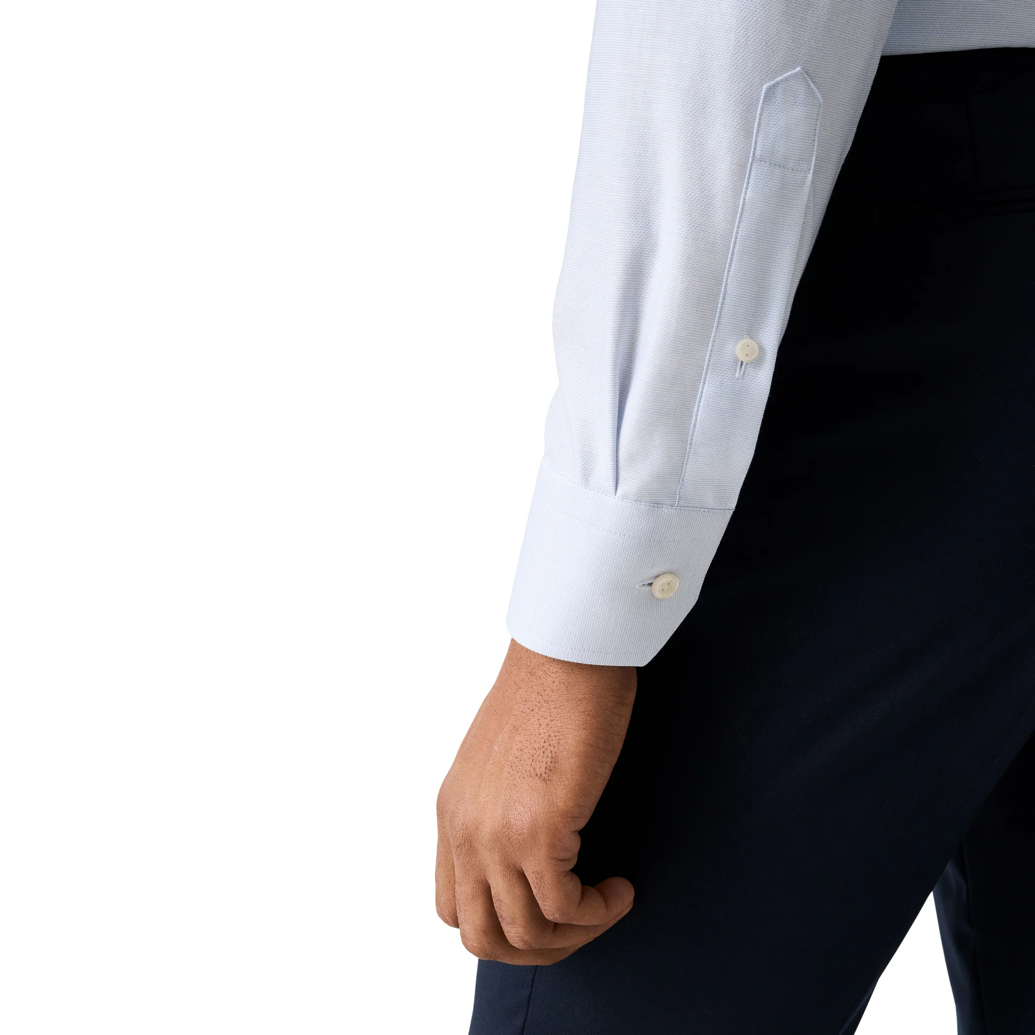 Light Blue Semi-Solid Twill Slim Fit Shirt - ETON - Image 6
