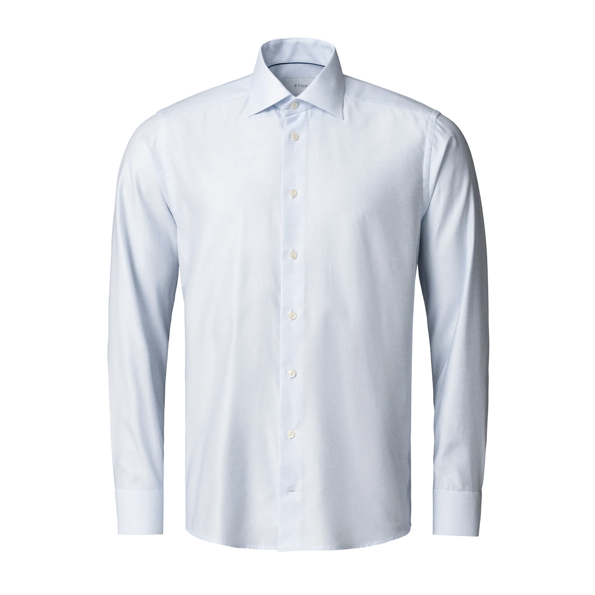 Light Blue Semi-Solid Twill Slim Fit Shirt - ETON - Image 8
