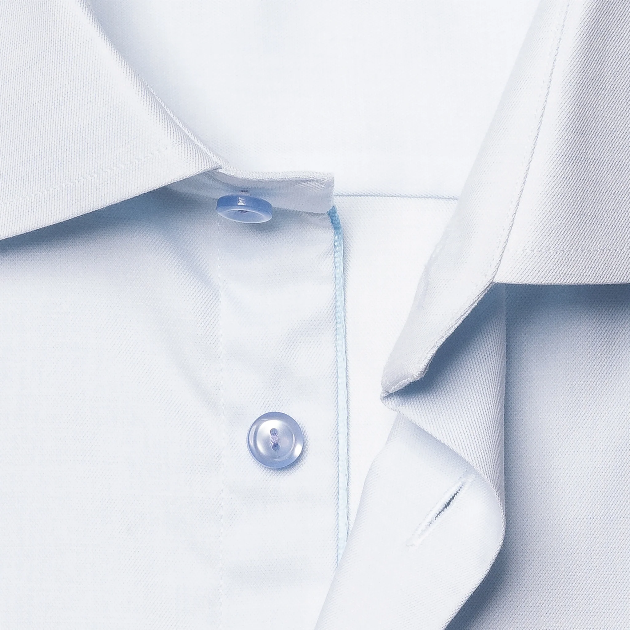 Light Blue Solid Cotton-Tencel Lyocell Contemporary Fit Shirt - ETON - Image 4
