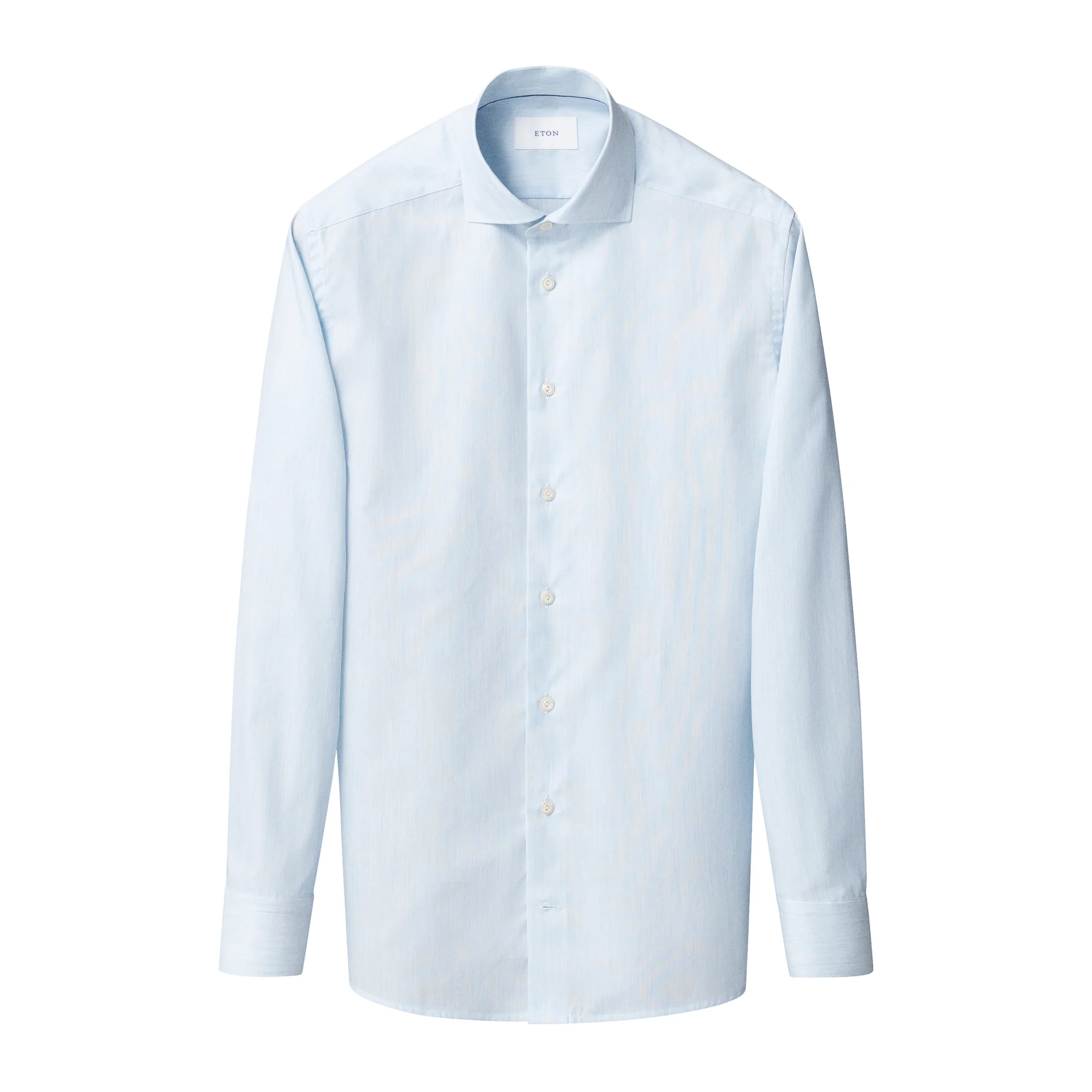 Light Blue Solid Signature Twill Contemporary Fit Shirt - ETON - Image 2