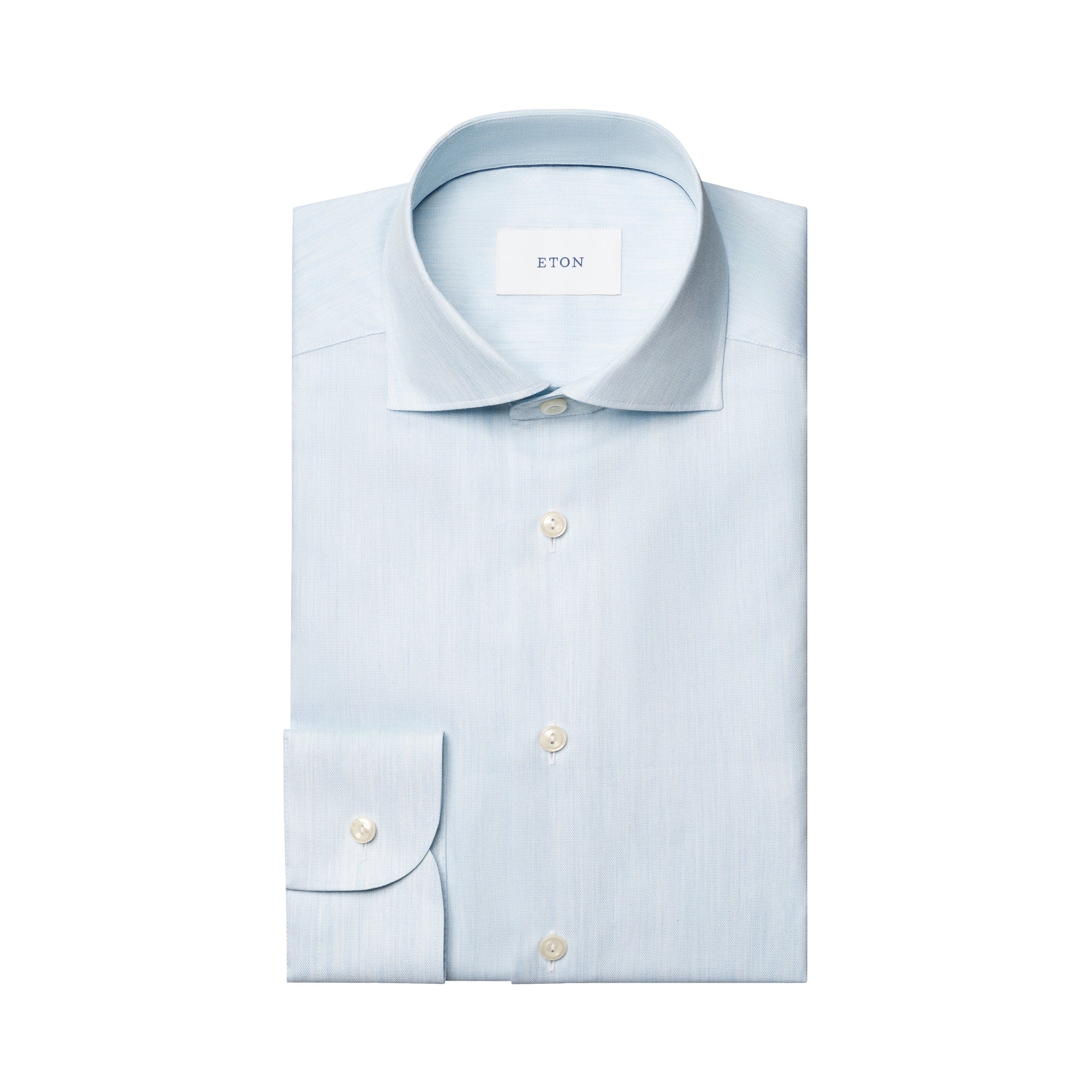 Light Blue Solid Signature Twill Slim Fit Shirt - ETON