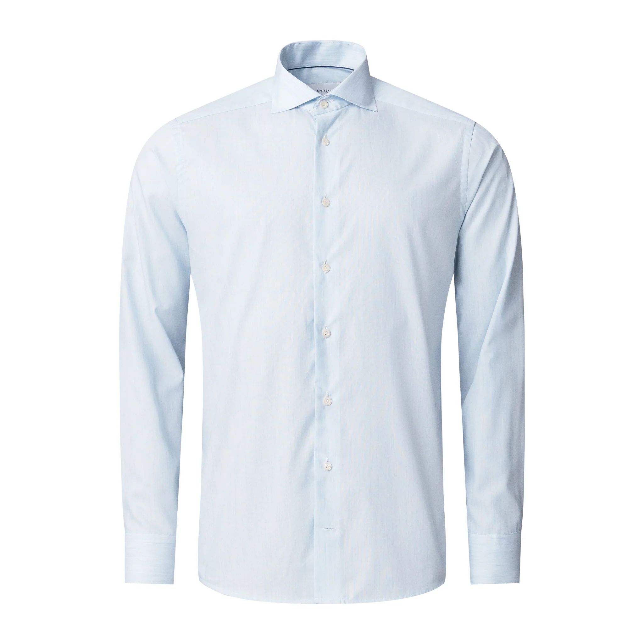 Light Blue Solid Signature Twill Slim Fit Shirt - ETON - Image 10