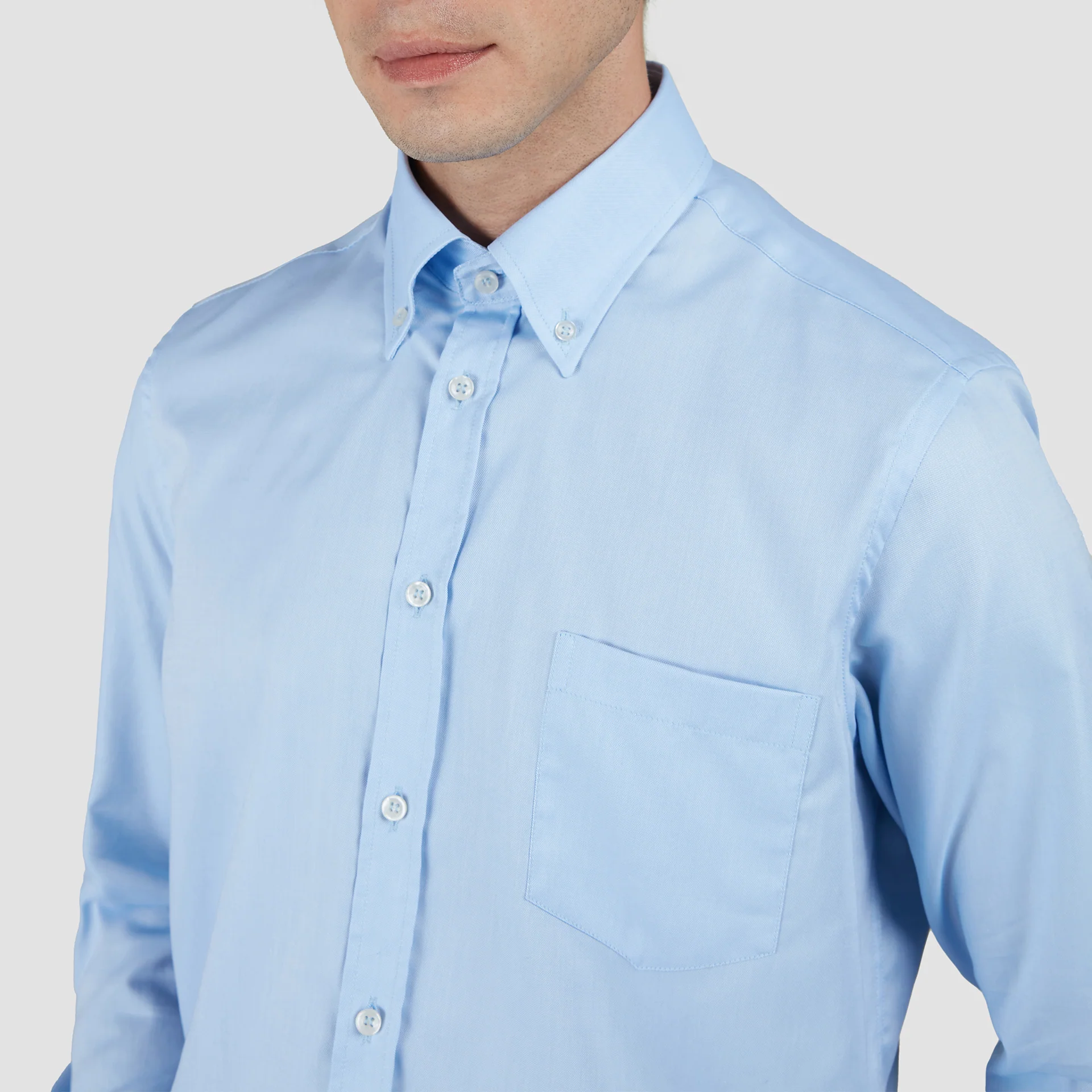 Light Blue Summer Oxford Button-Down Collar Shirt - Paul & Shark - Image 5
