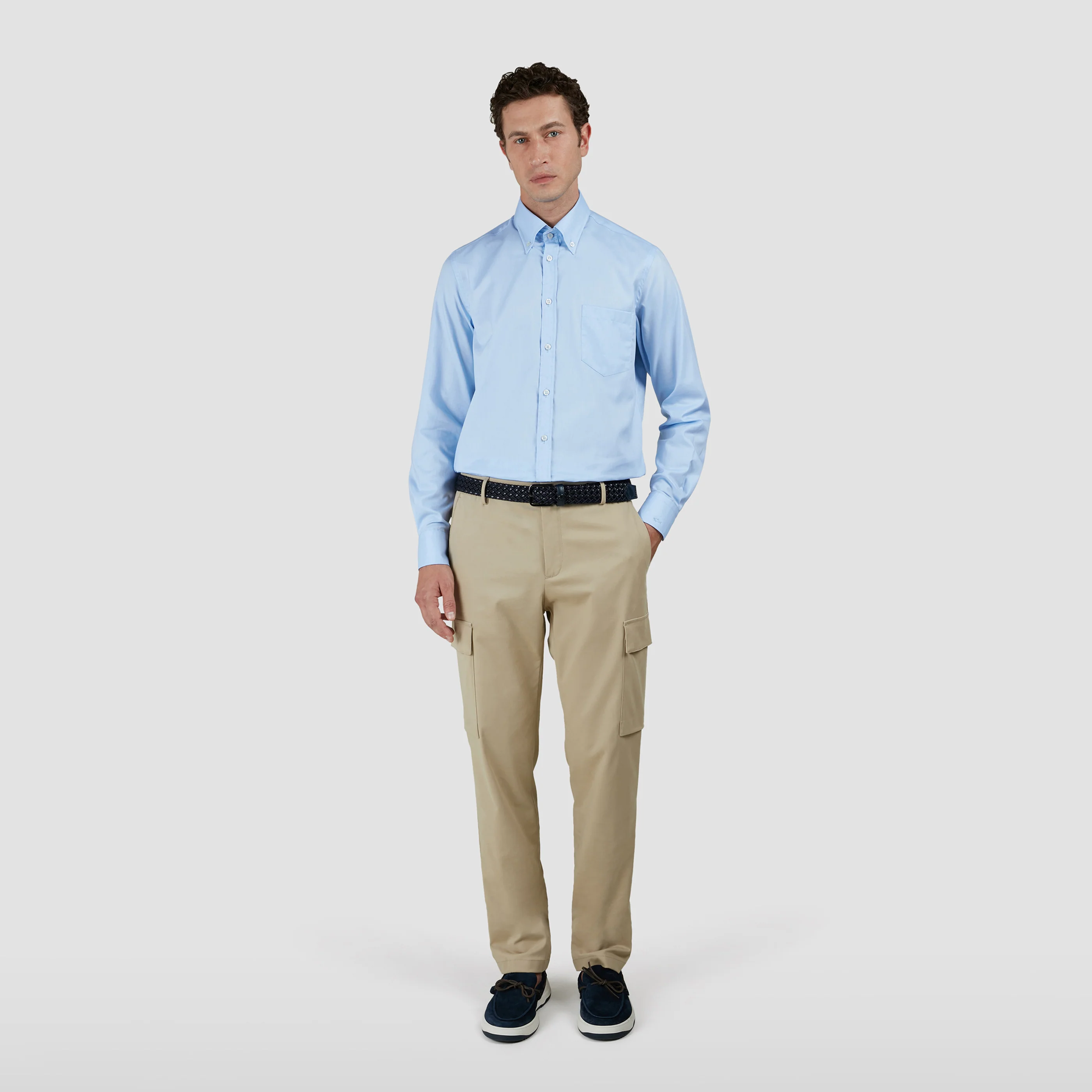 Light Blue Summer Oxford Button-Down Collar Shirt - Paul & Shark - Image 6